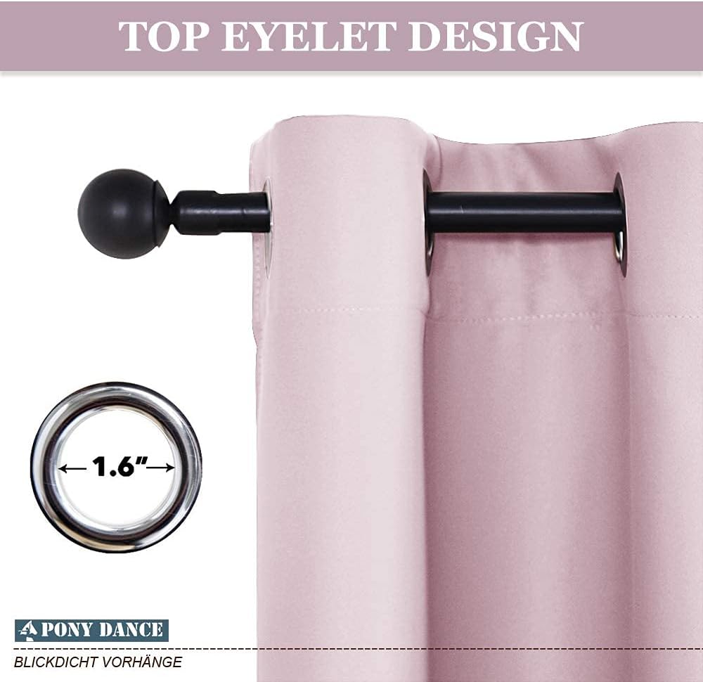 Detalle 2 de Pink blackout thermal curtain 52x54in panel