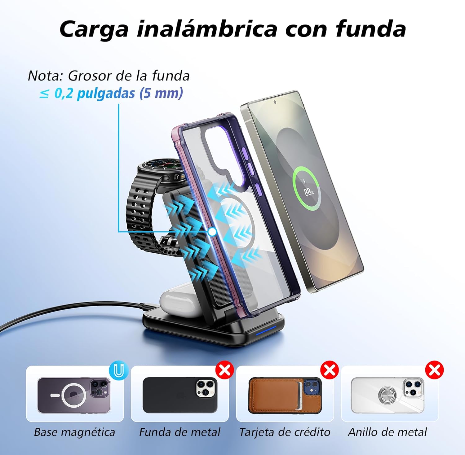 Thumbnail 6 de Cargador Samsung 3 en 1 Inalámbrico Rápido ⚡