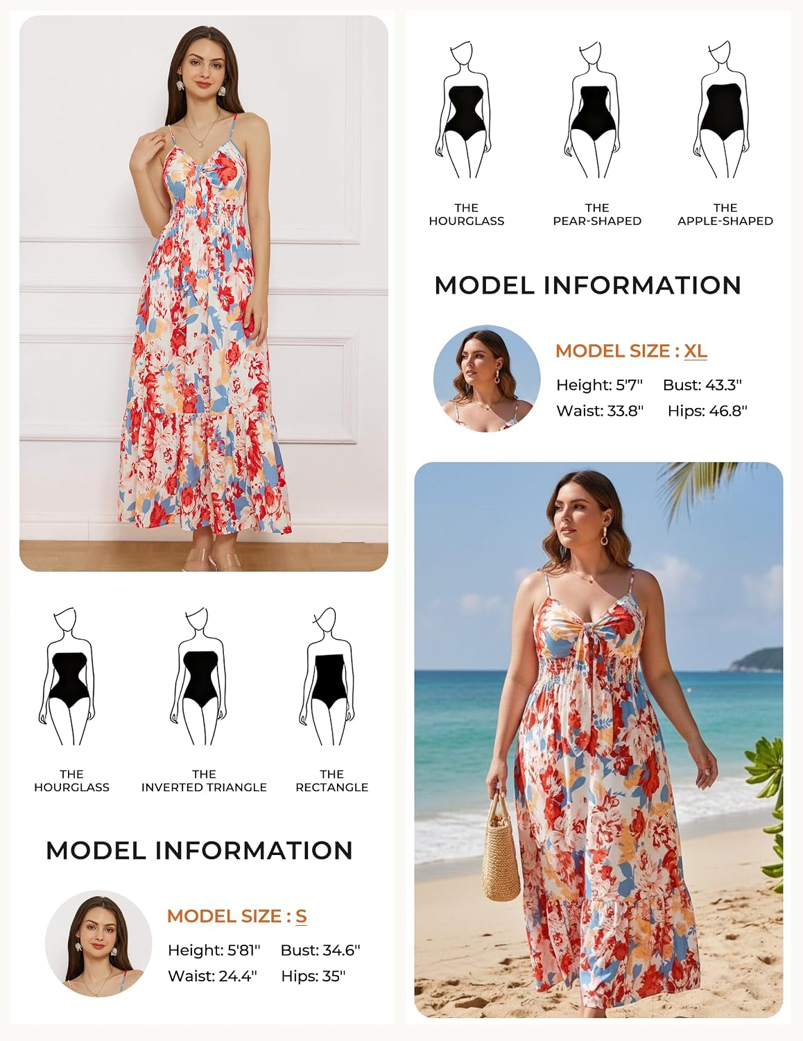 Detalle de GRACE KARIN Women's Summer Floral Maxi Dress with Pockets