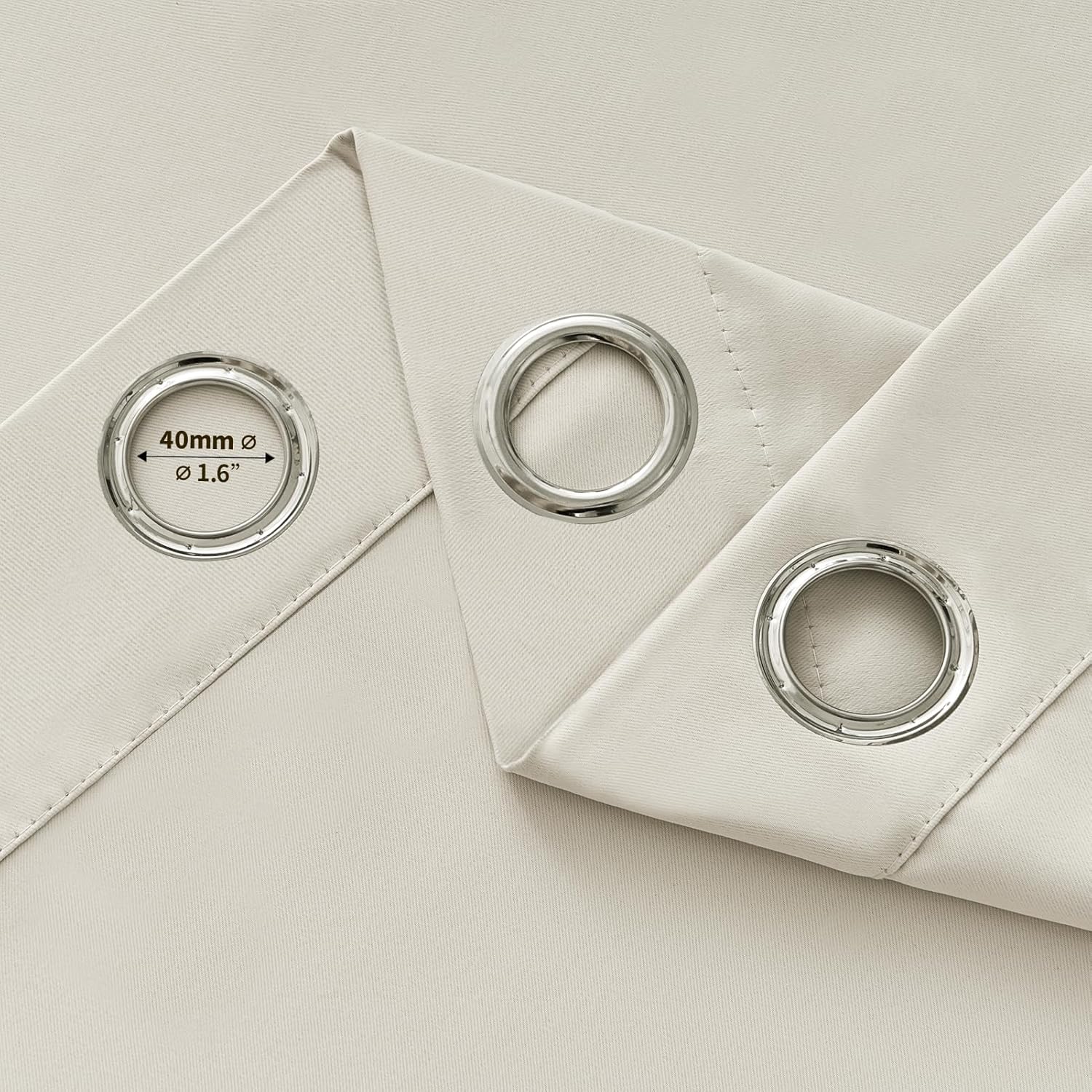 Thumbnail 1 de MRTREES Cortinas Semiopacas Térmicas Beige Claro 🏡 2 Piezas