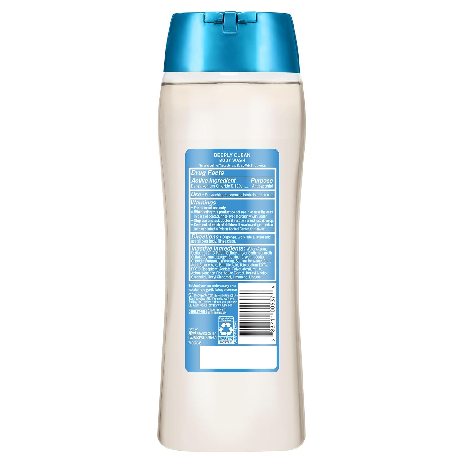 Detalle 2 de Suave+ Deeply Clean Antibacterial Body Wash, 18 fl oz, 6-Pack with Glycerin