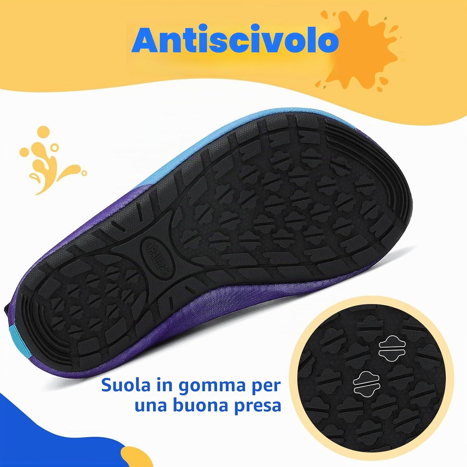 Detalle 2 de SAGUARO Scarpe da Immersione per Bambino: Scarpette da Spiaggia Ragazze