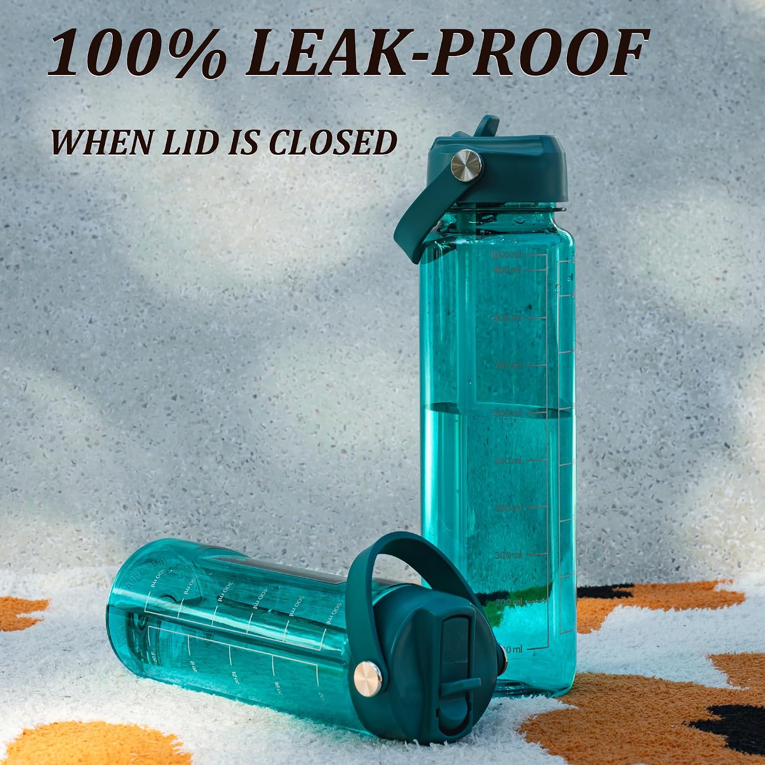 Thumbnail 4 de GOPPUS 600ml Clear Water Bottle with Straw