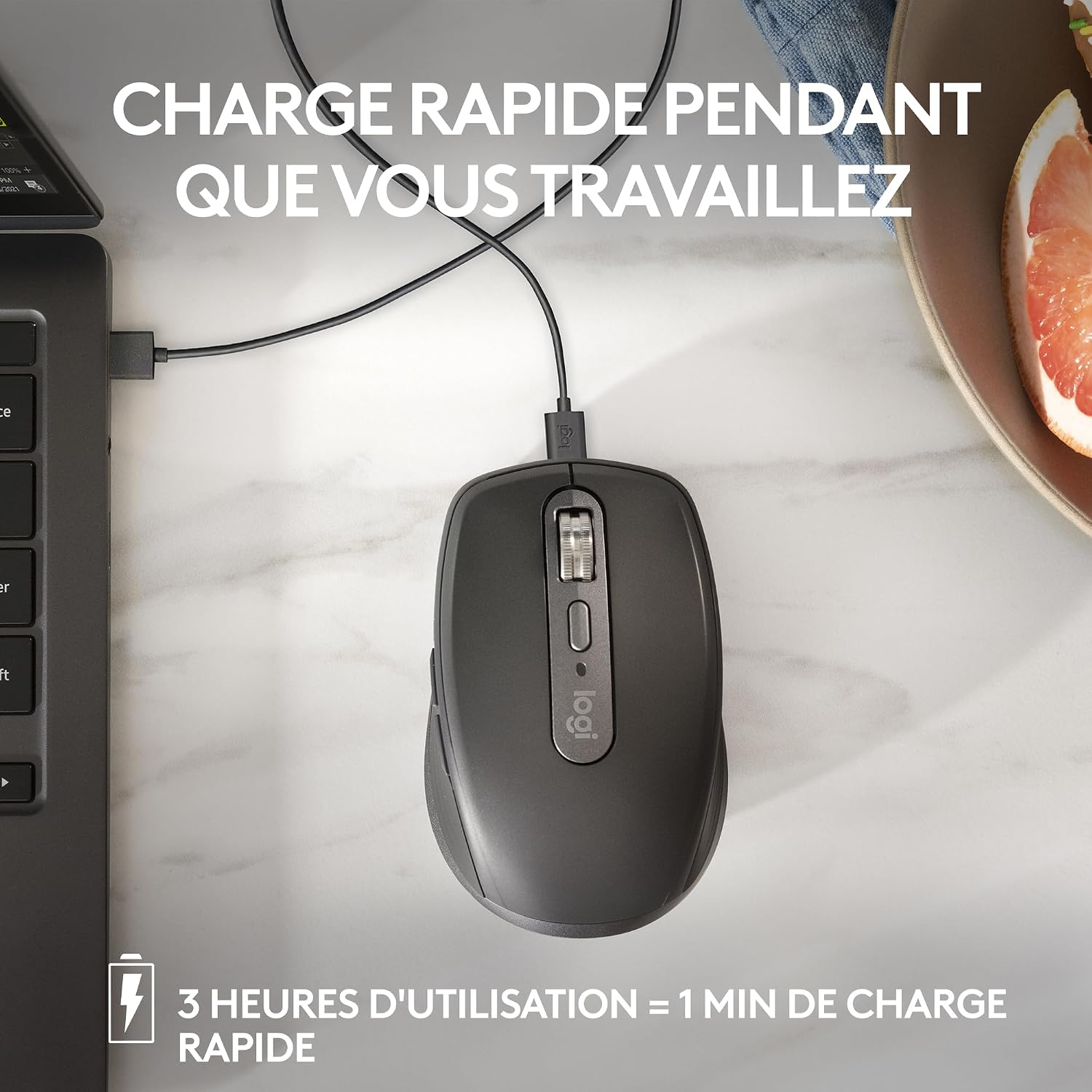 Thumbnail 6 de Logitech MX Anywhere 3S Souris Sans Fil Silencieuse (Graphite) – polyvalente et fluide