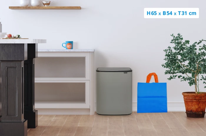 Thumbnail 24 de Brabantia Bo Touch Bin 2 x 30 Liter Mineralbeton-Grau