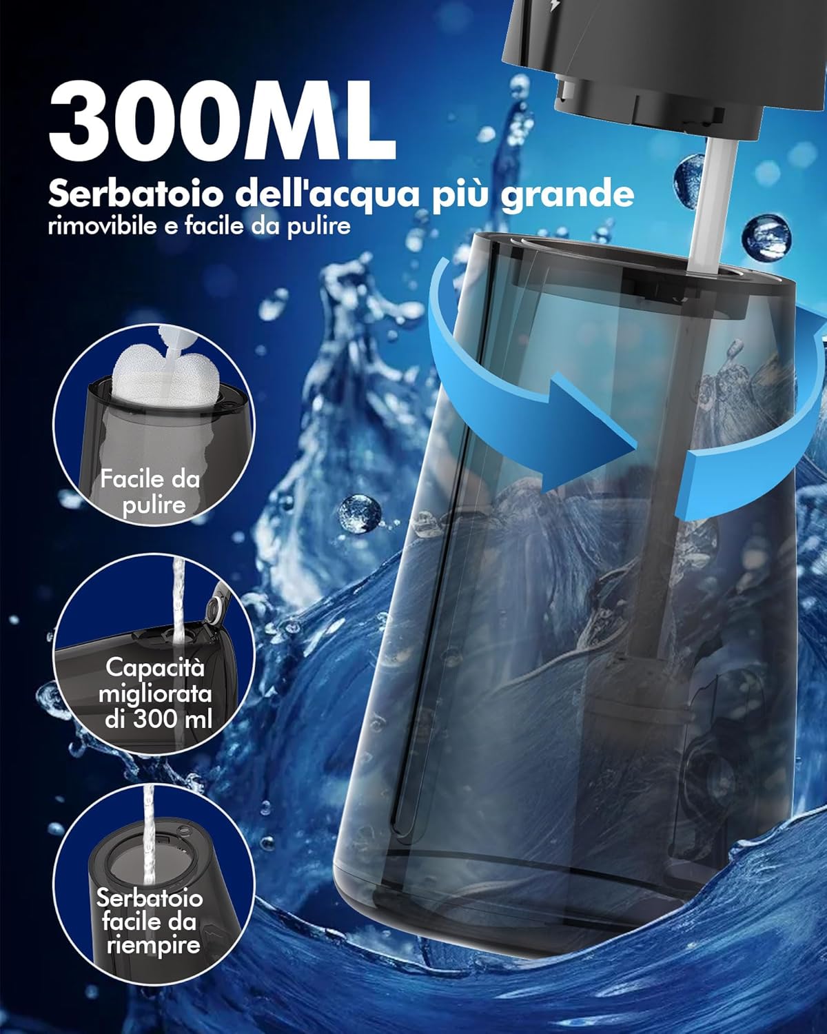 Thumbnail 5 de WAFLOO idropulsore dentale IPX7, 300 ml
