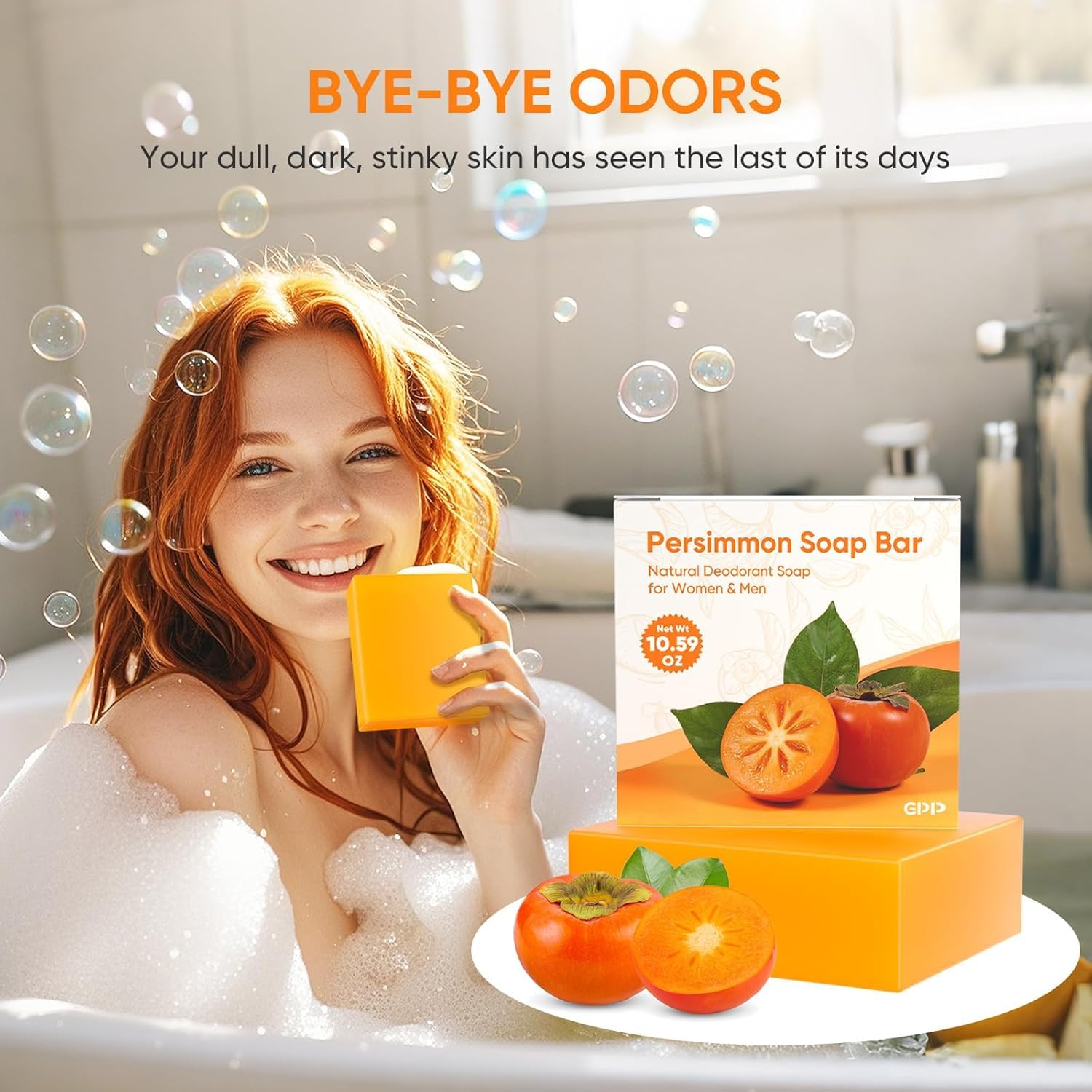 Thumbnail 2 de GPP Persimmon Soap Bar for Body Odor Control — 3 PCS