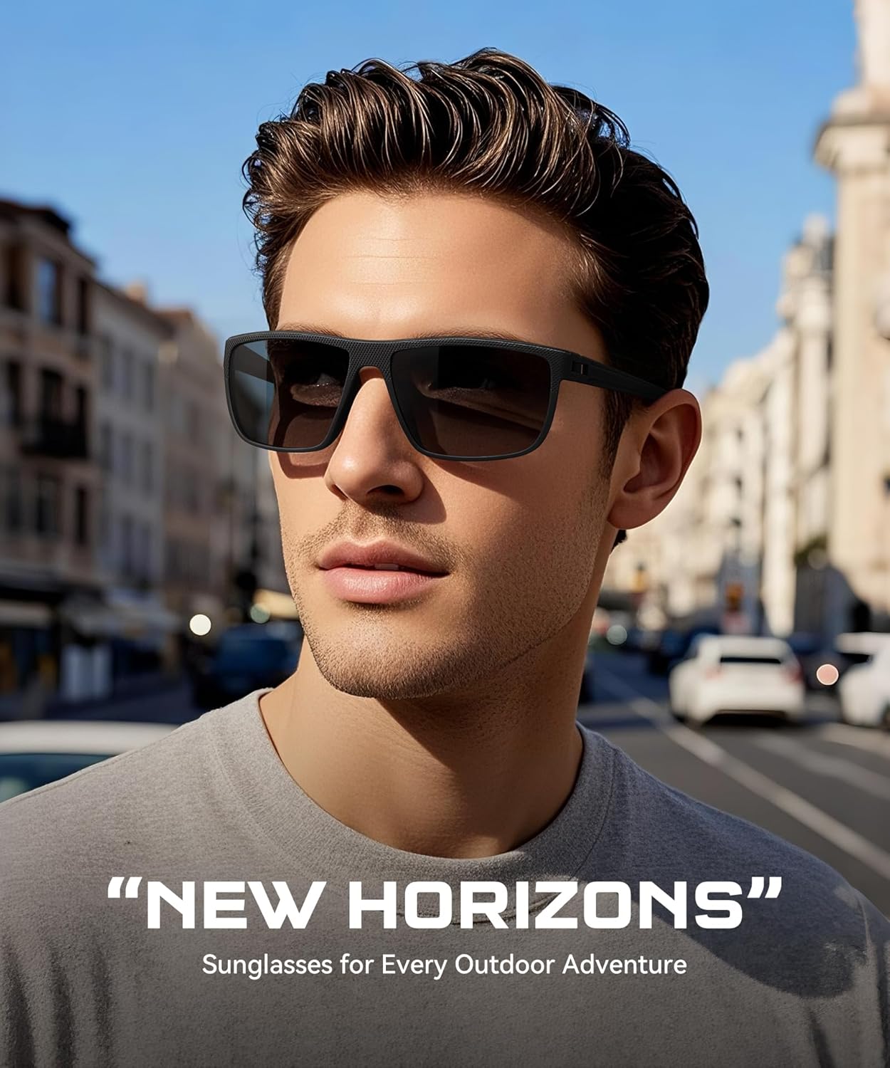 Thumbnail 1 de Perfectmiaoxuan Polarisierte Sonnenbrille mit TR90-Vintage-Design (HD Pilotobjektive) für Herren & Damen