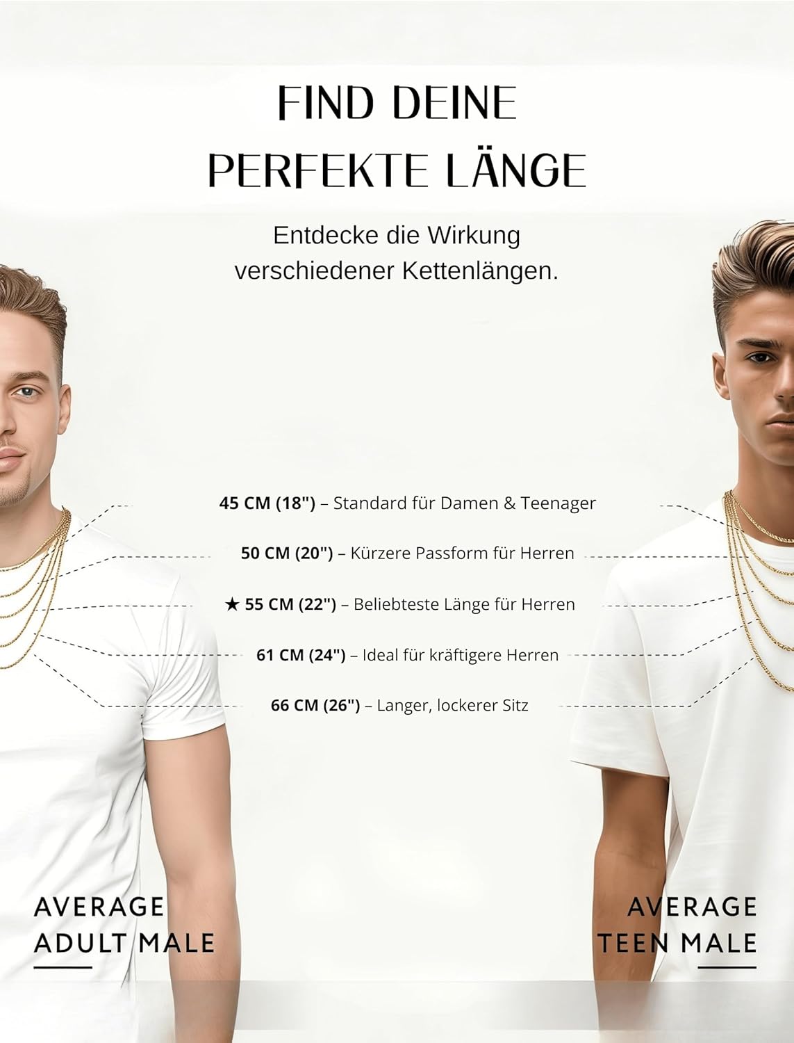 Thumbnail 5 de Cheria 3/5mm Silberkette Herren – 925 Silber oder 17k Gold, Panzer-/Figaro-Kette, 45–60 cm