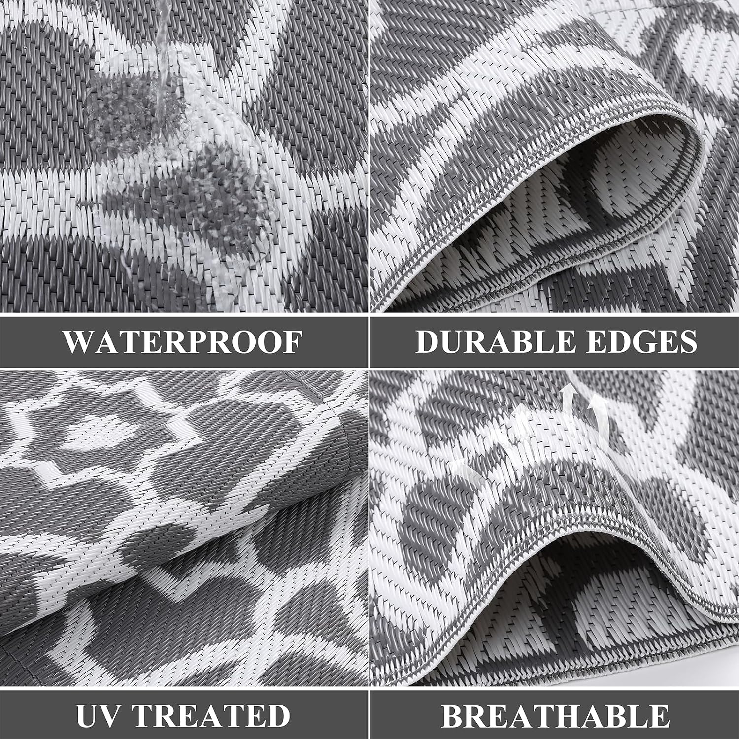Thumbnail 6 de Enyhom Outdoor Rug for Garden 270 x 360 cm – Reversible, Waterproof, UV‑Resistant and Lightweight