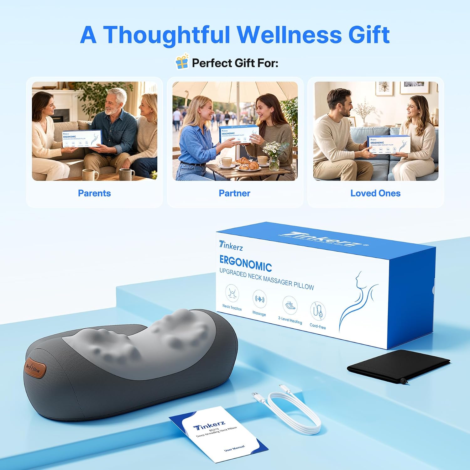 Thumbnail 6 de Shiatsu Neck Massager Pillow, Cordless