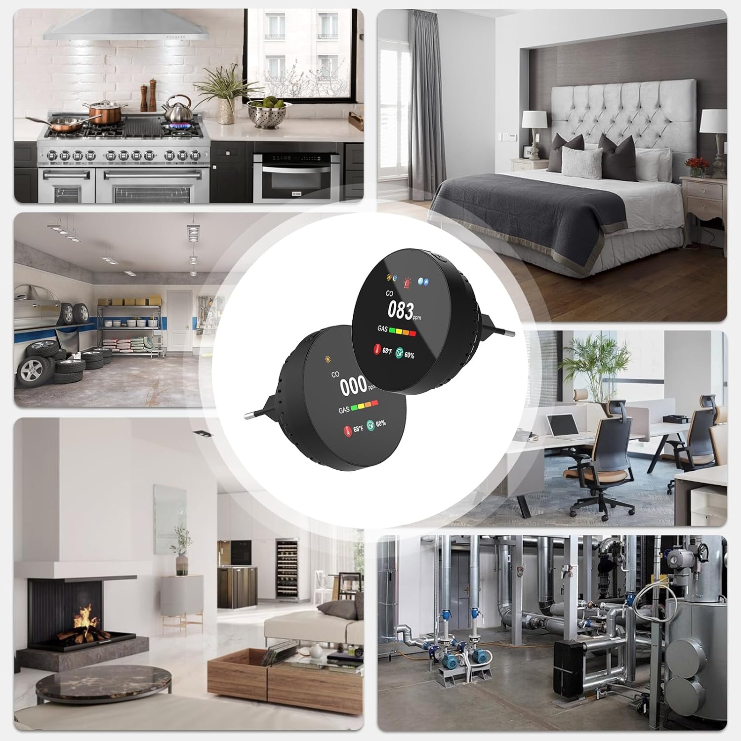 Thumbnail 5 de CHZHVAN Rilevatore gas e monossido di carbonio 4‑in‑1