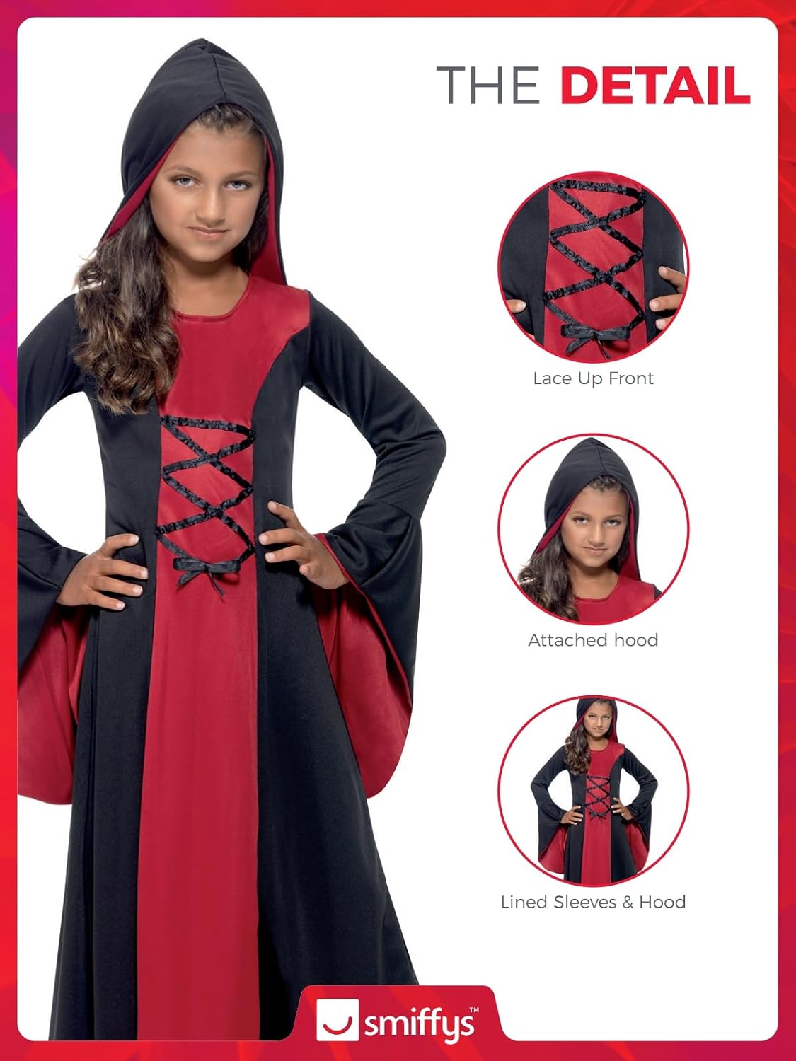 Thumbnail 4 de Smiffys Costume vamp Rouge et Noir 10-12 ans đ