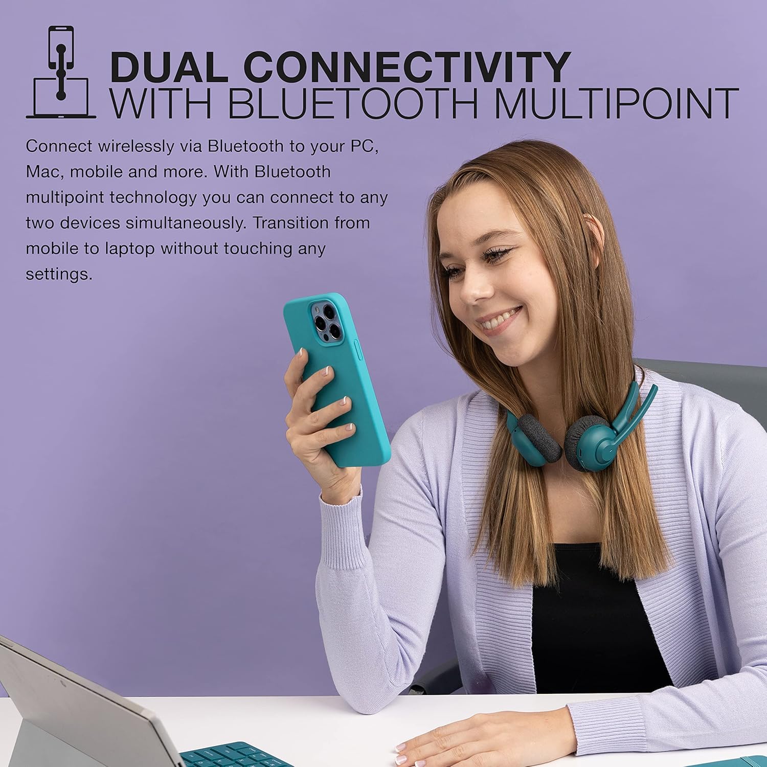 Thumbnail 1 de JLab Go Work Pop Wireless Headset 50+ Std.