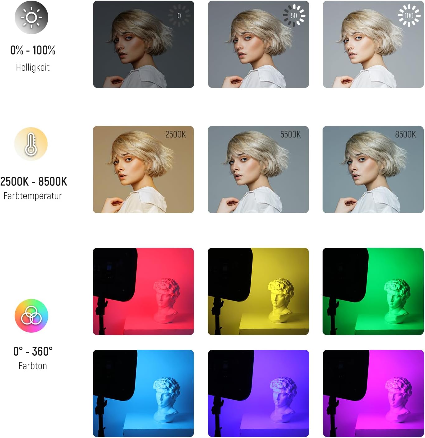 Thumbnail 5 de NEEWER RGB168 18,3 Zoll 60W RGB LED Videoleuchte