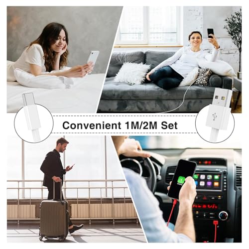 Thumbnail 7 de Cable USB C QZVOO 2Pack 1M+2M: Carga rápida y transferencia para iPhone y Samsung
