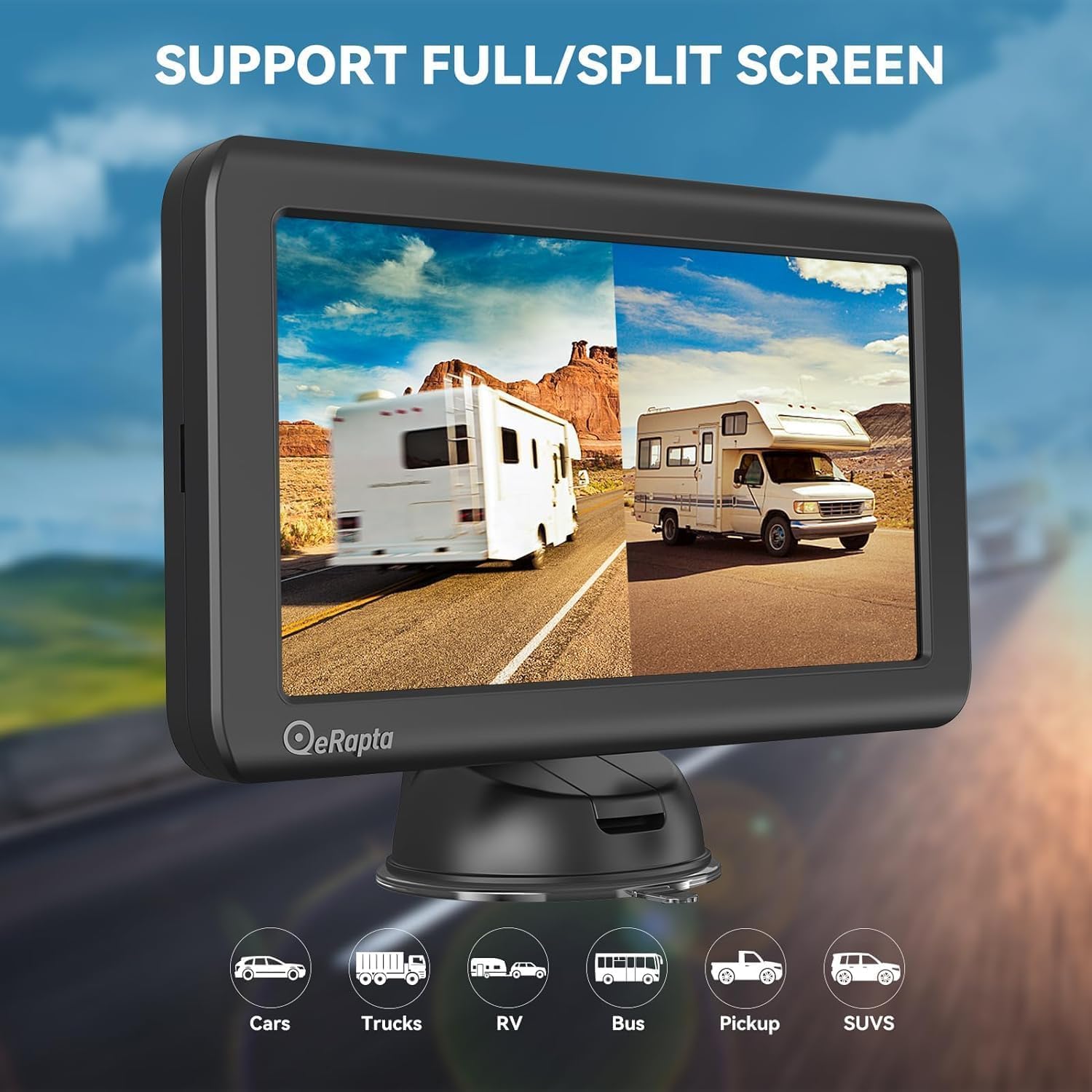 Thumbnail 4 de eRapta 2 Magnetic Wireless Reversing Camera Kit with 7” IPS Monitor (1080P, rechargeable 9600mAh)