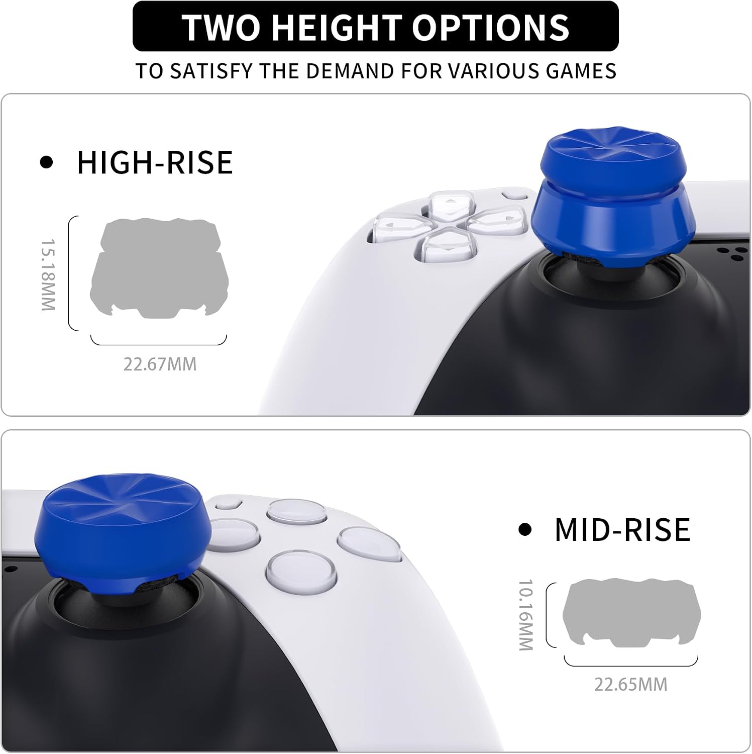 Thumbnail 3 de PlayVital Thumbs Pro Joystick Extender für PS5