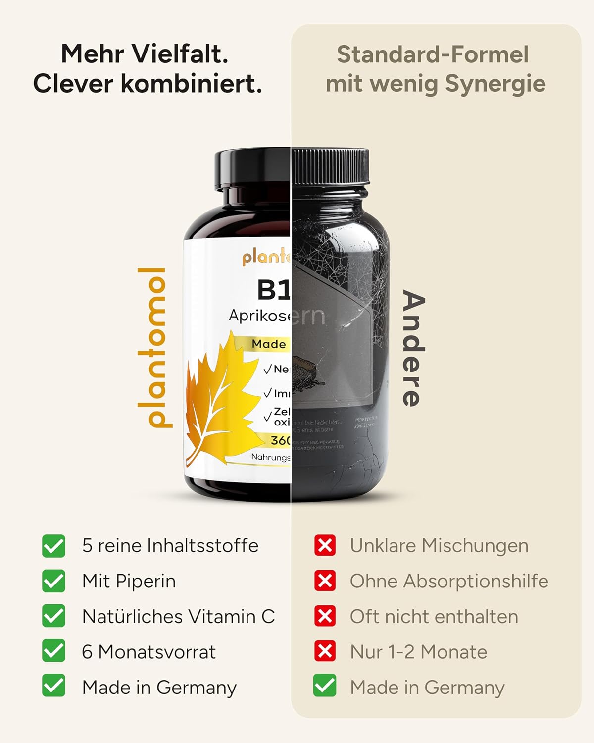 Thumbnail 5 de 360 Aprikosenkerne Kapseln 1100 mg ⚙