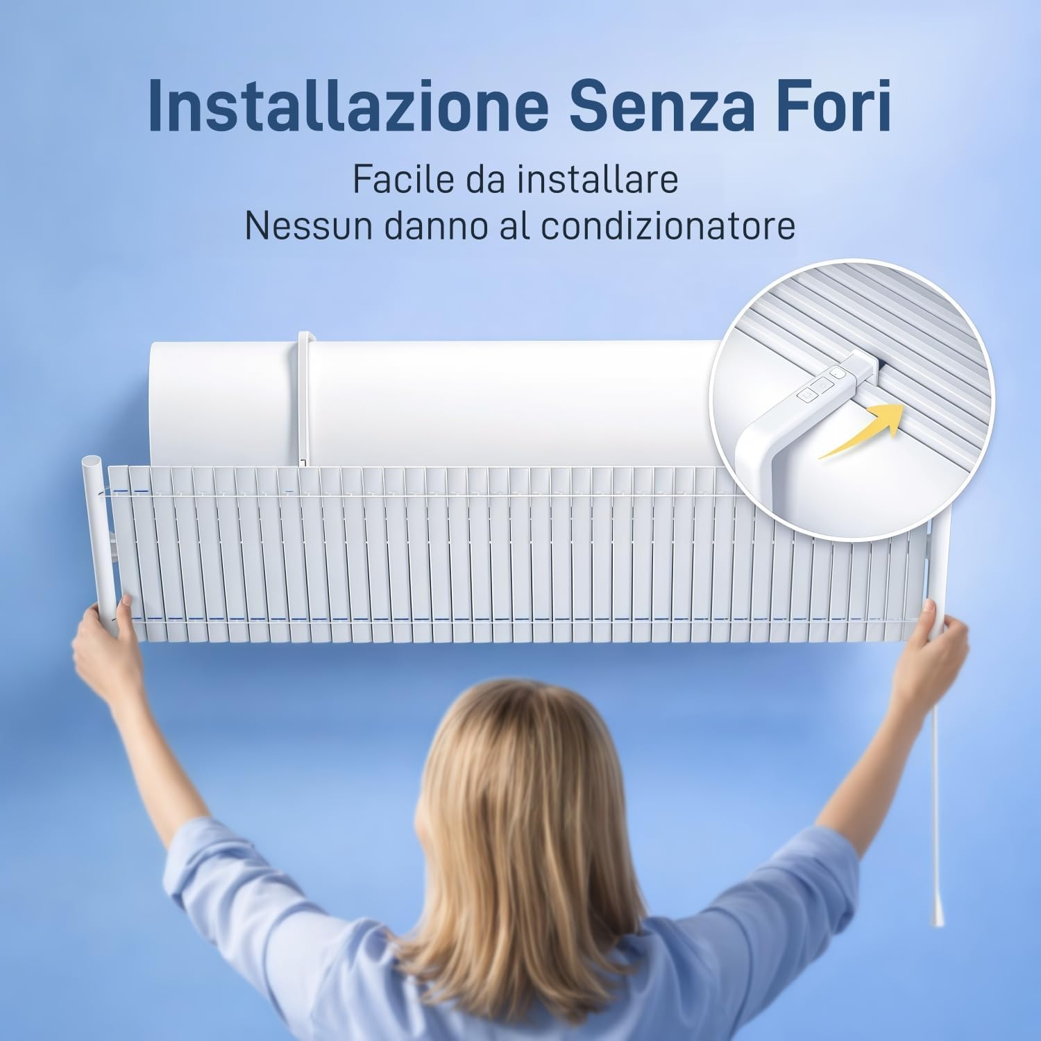 Detalle de chochoyah Deflettore Condizionatore, Deflettore Aria Condizionata Regolabile in Alluminio e ABS