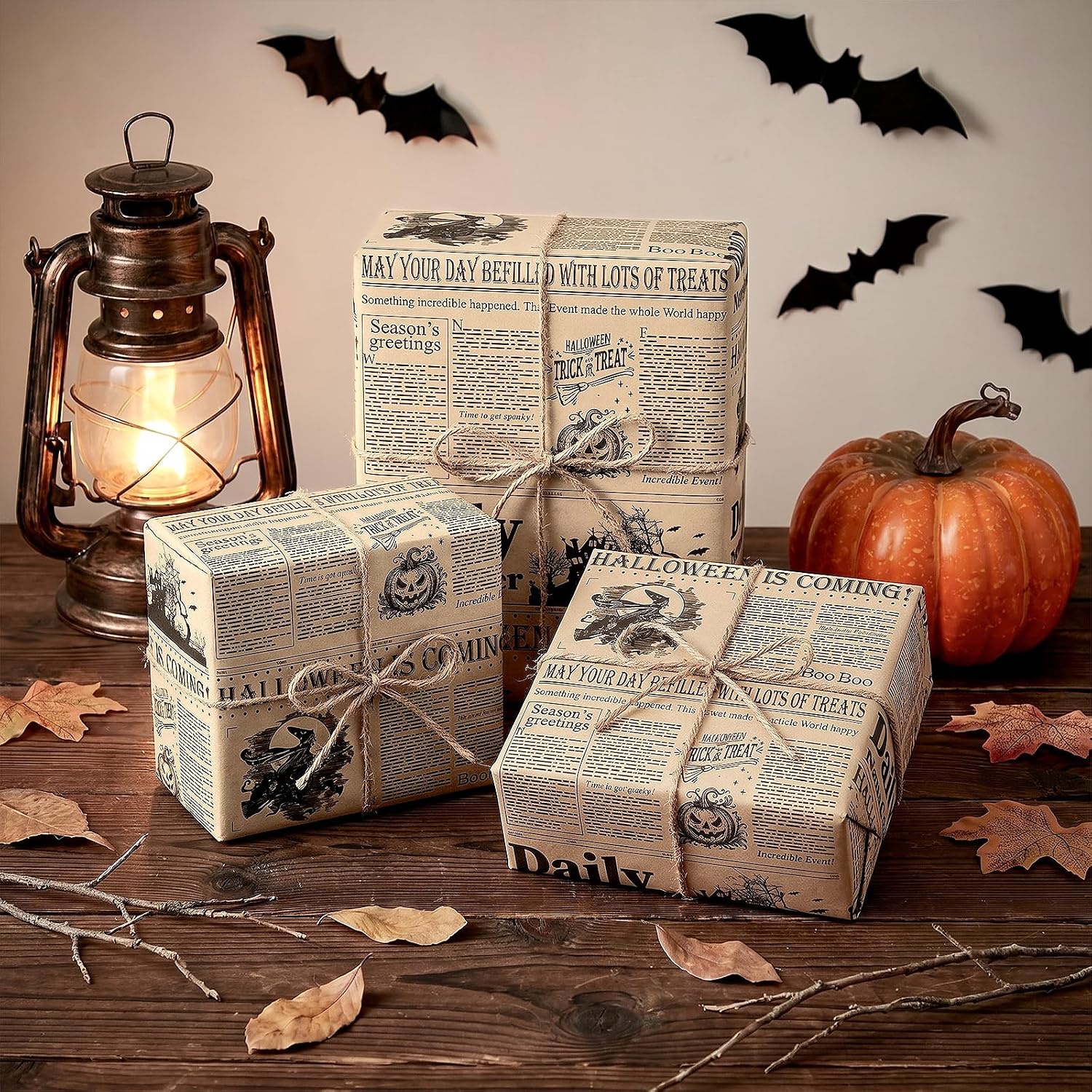 Detalle 2 de RUSPEPA Halloween wrapping paper mini roll
