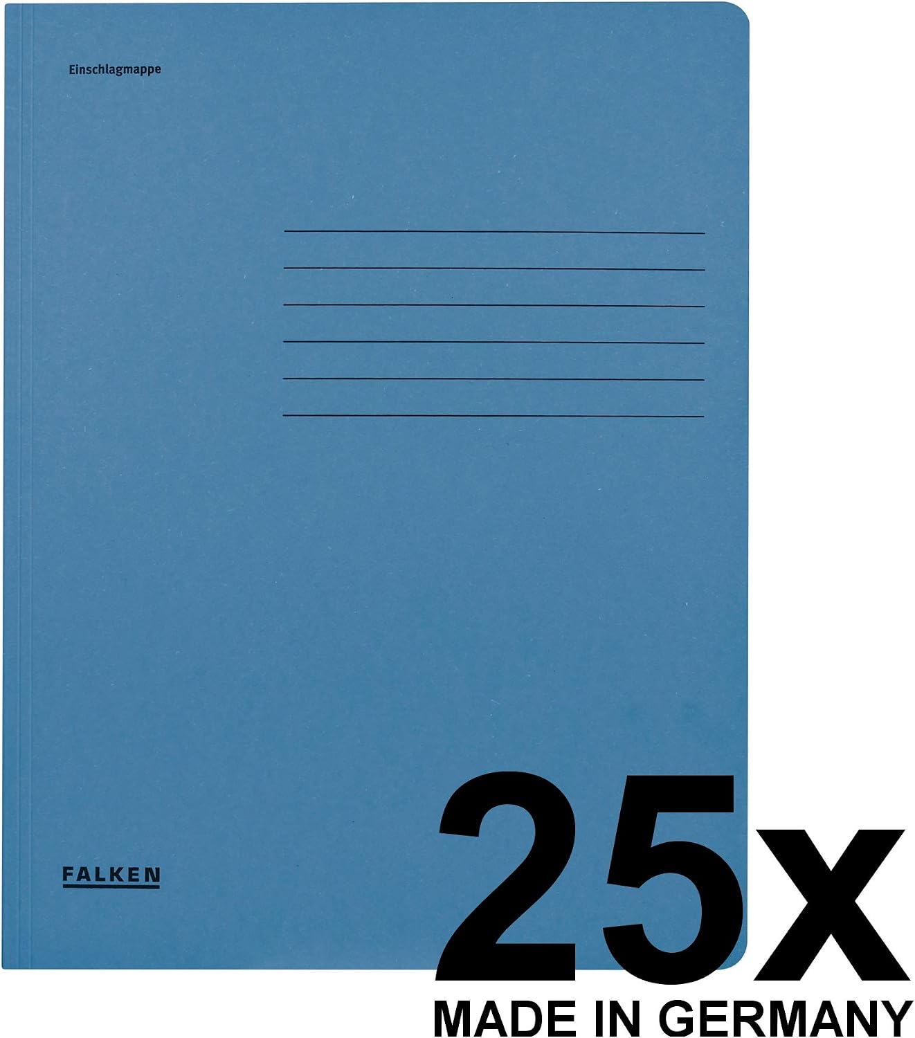 Thumbnail 1 de Falken Chemise à rabats carte recyclée A4 – Bleu (Réf. 80001316001F), 3 rabats, 200 feuilles, Ange Bleu