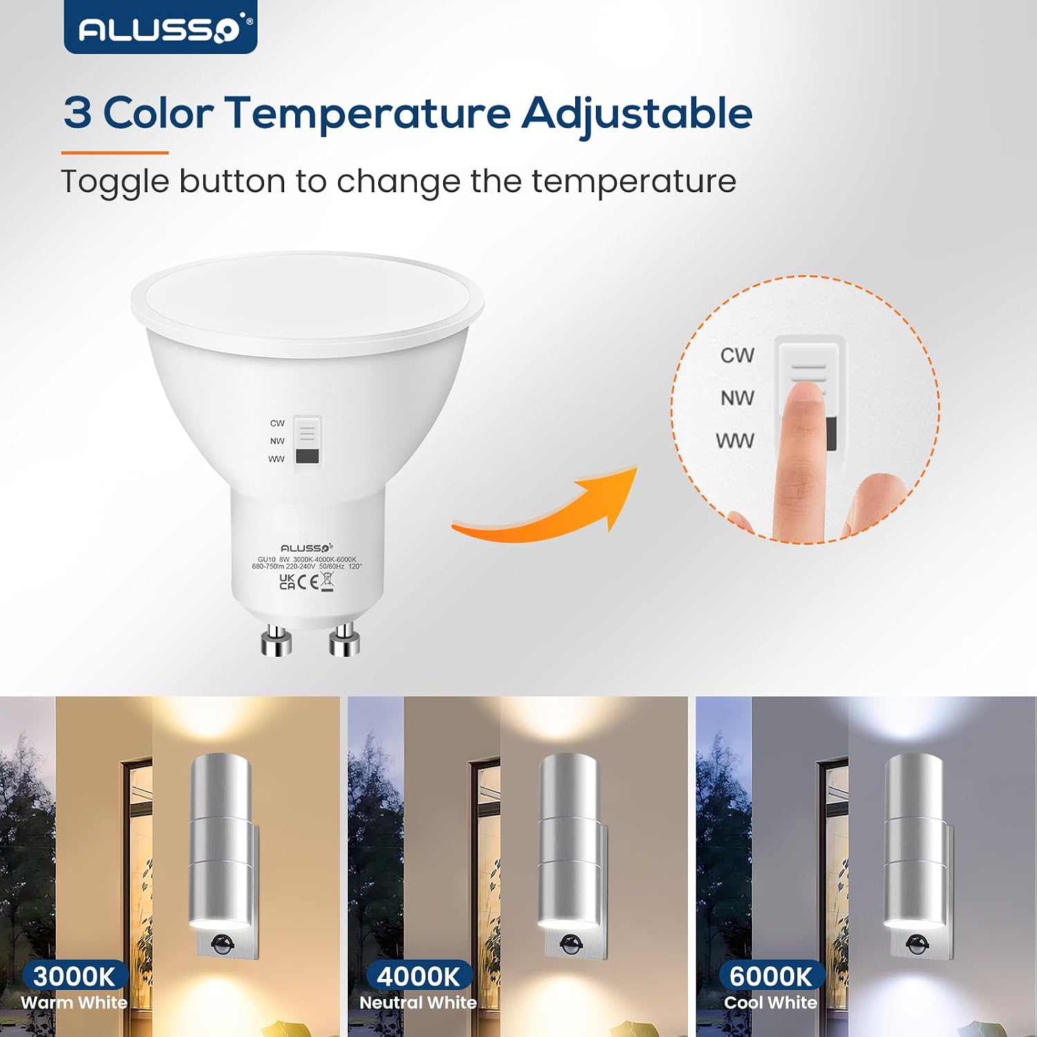 Detalle 2 de ALUSSO outdoor wall light motion sensor
