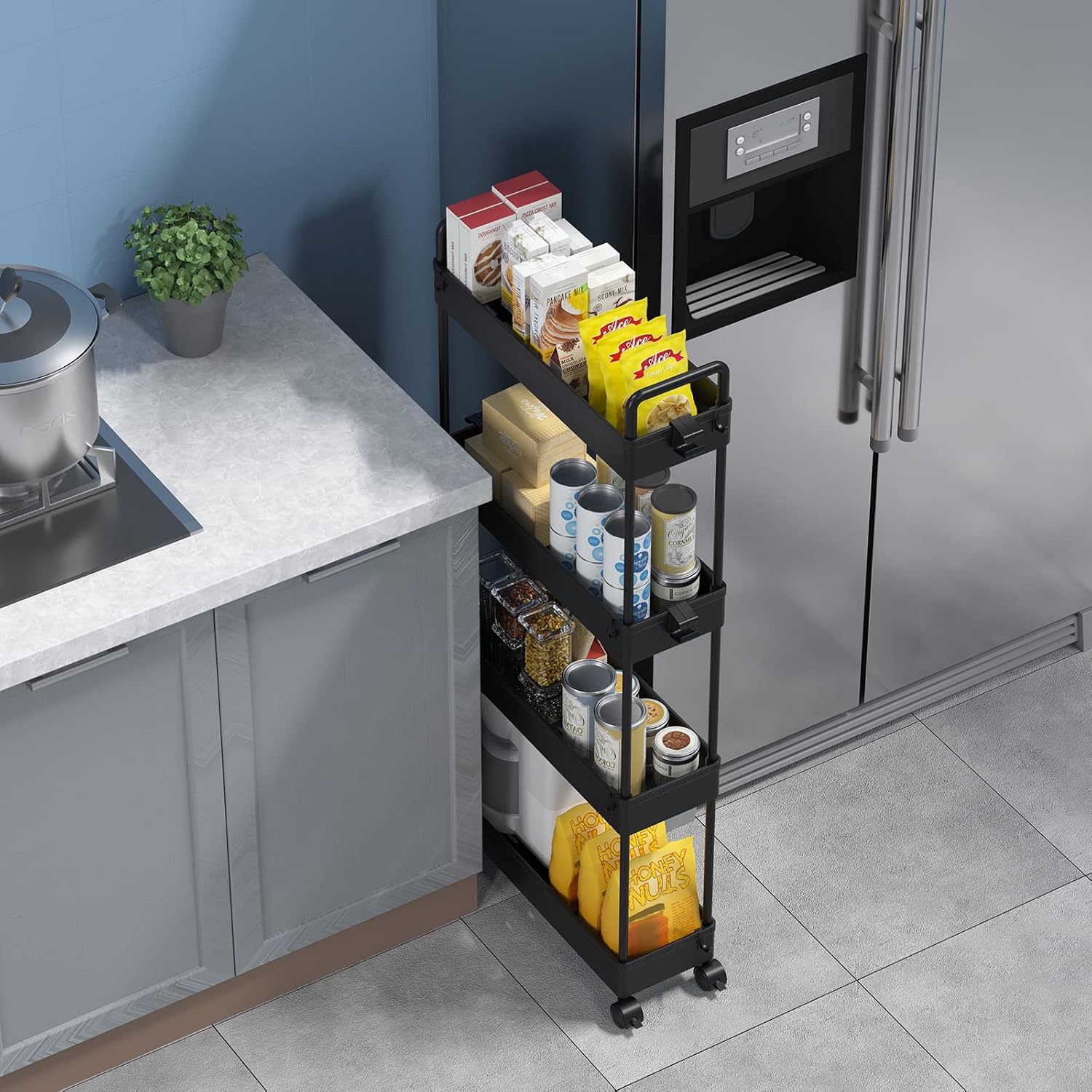 Detalle de SOLEJAZZ 4-Tier Slim Storage Trolley