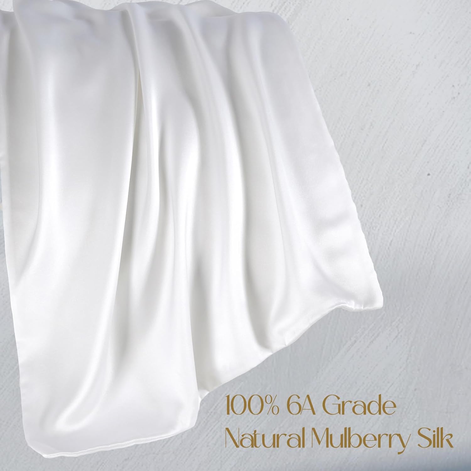 Thumbnail 1 de ZIMASILK 100% Mulberry Silk Pillowcase 2-Pack (White, 50x75 cm) with Hidden Zipper