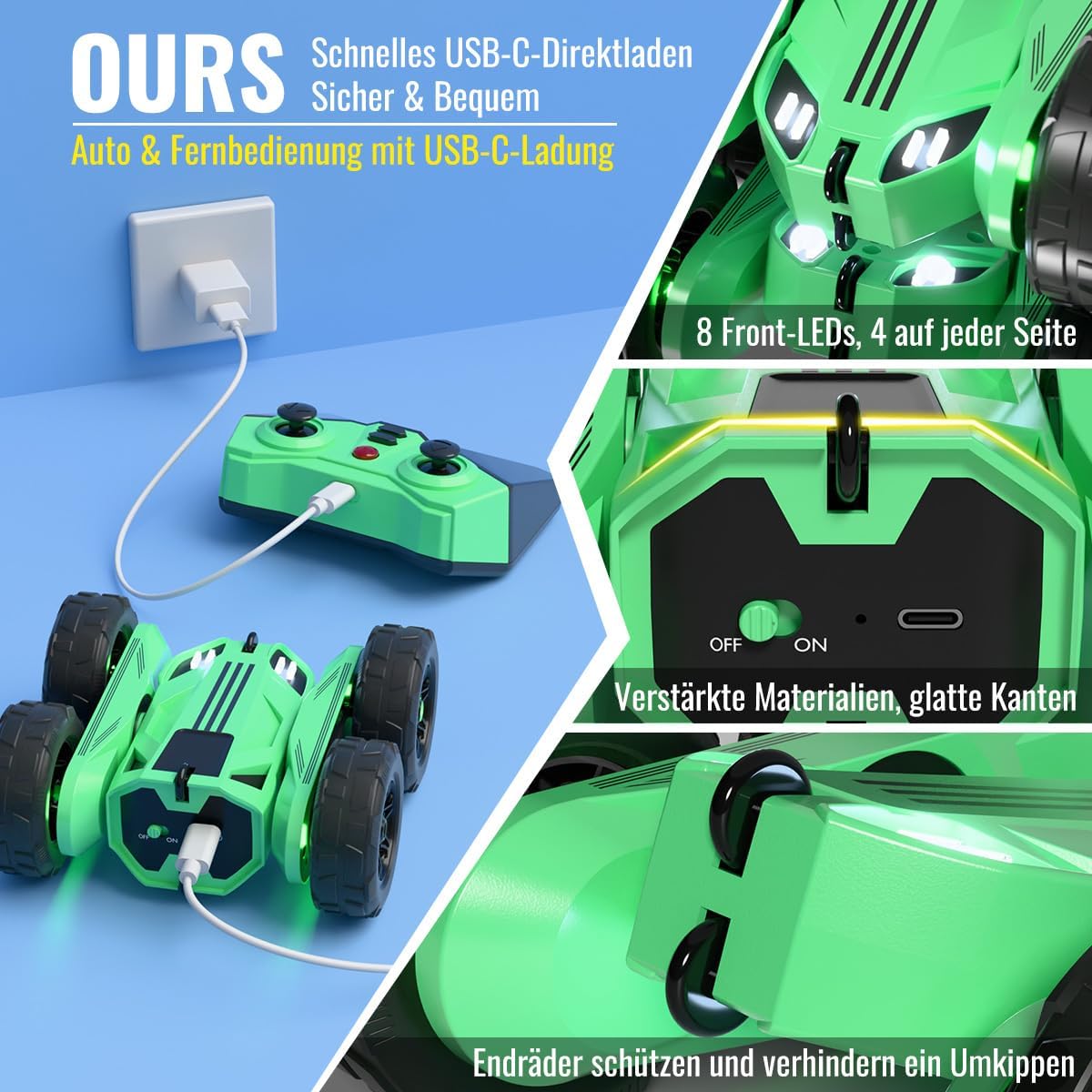 Detalle 2 de Ferngesteuertes Auto 15 km/h 4WD mit LED