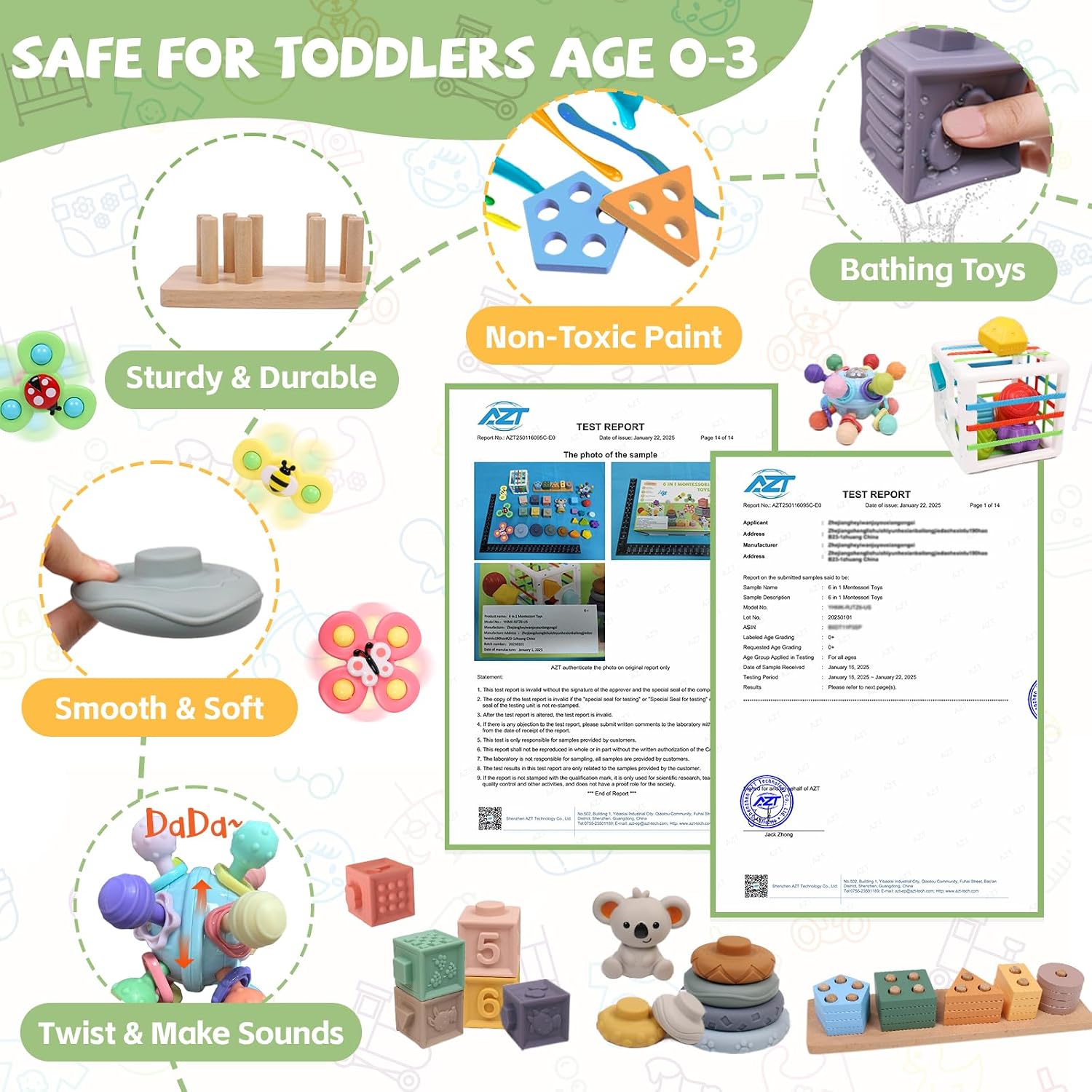 Thumbnail 4 de YHHYTOY 6-in-1 Montessori Baby Toys 6-12 Months