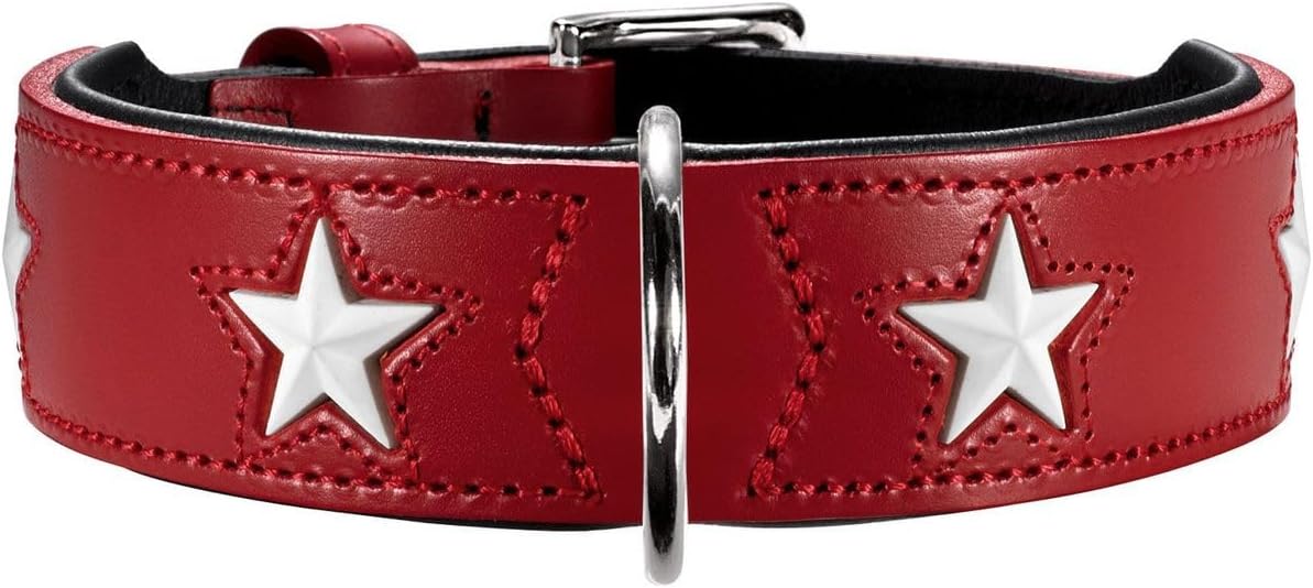 Thumbnail 6 de HUNTER MAGIC STAR Hundehalsband – Leder, Sternendesign, schwarz, Größe 42 (S-M)