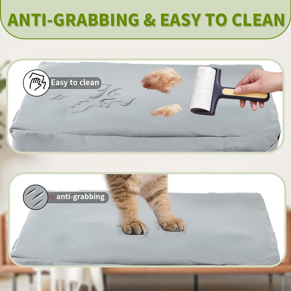 Detalle 2 de DUJUIKE 100% Waterproof Dog Bed Cover (Grey, M 92 x 59 x 10cm) with Zipper