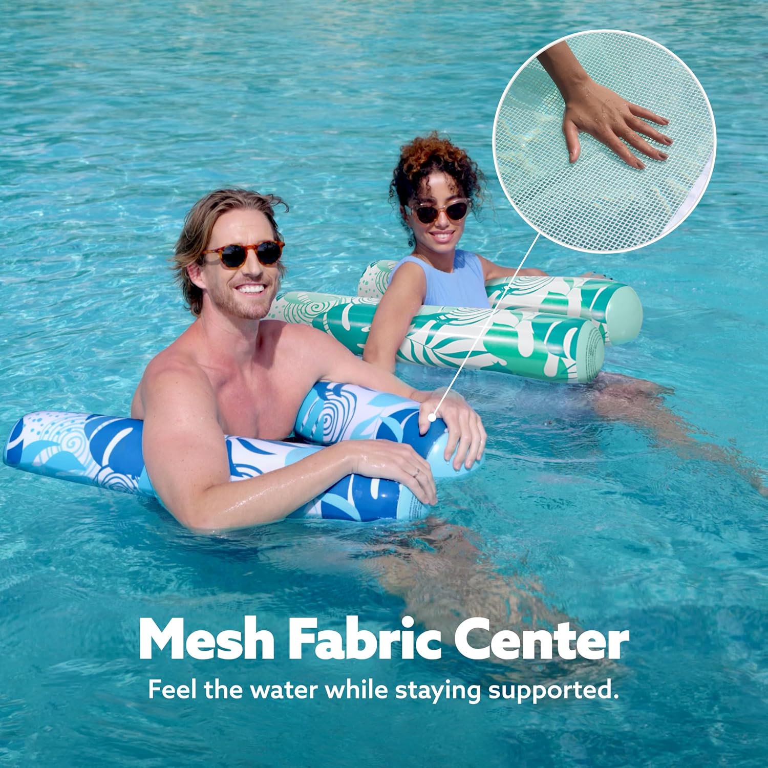 Thumbnail 4 de Sloosh 2 Packs Hammock Pool Floats for Adults — 4-in-1 Inflatable Lounge