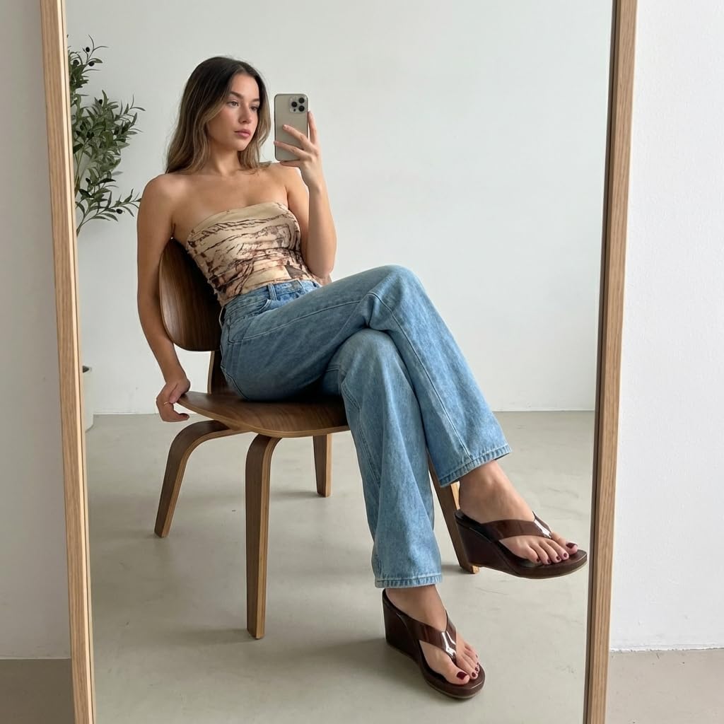 Thumbnail 6 de CUSHIONAIRE Bera Platform Thong Sandals for Women