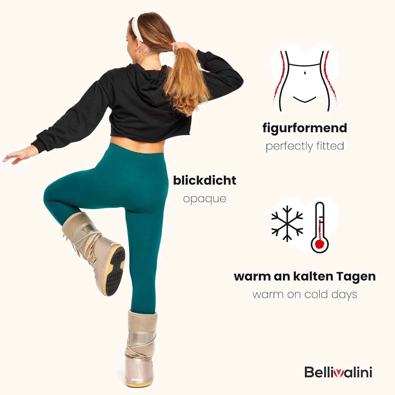 Detalle 2 de Bellivalini BLV50-321 Leggings thermiques femme