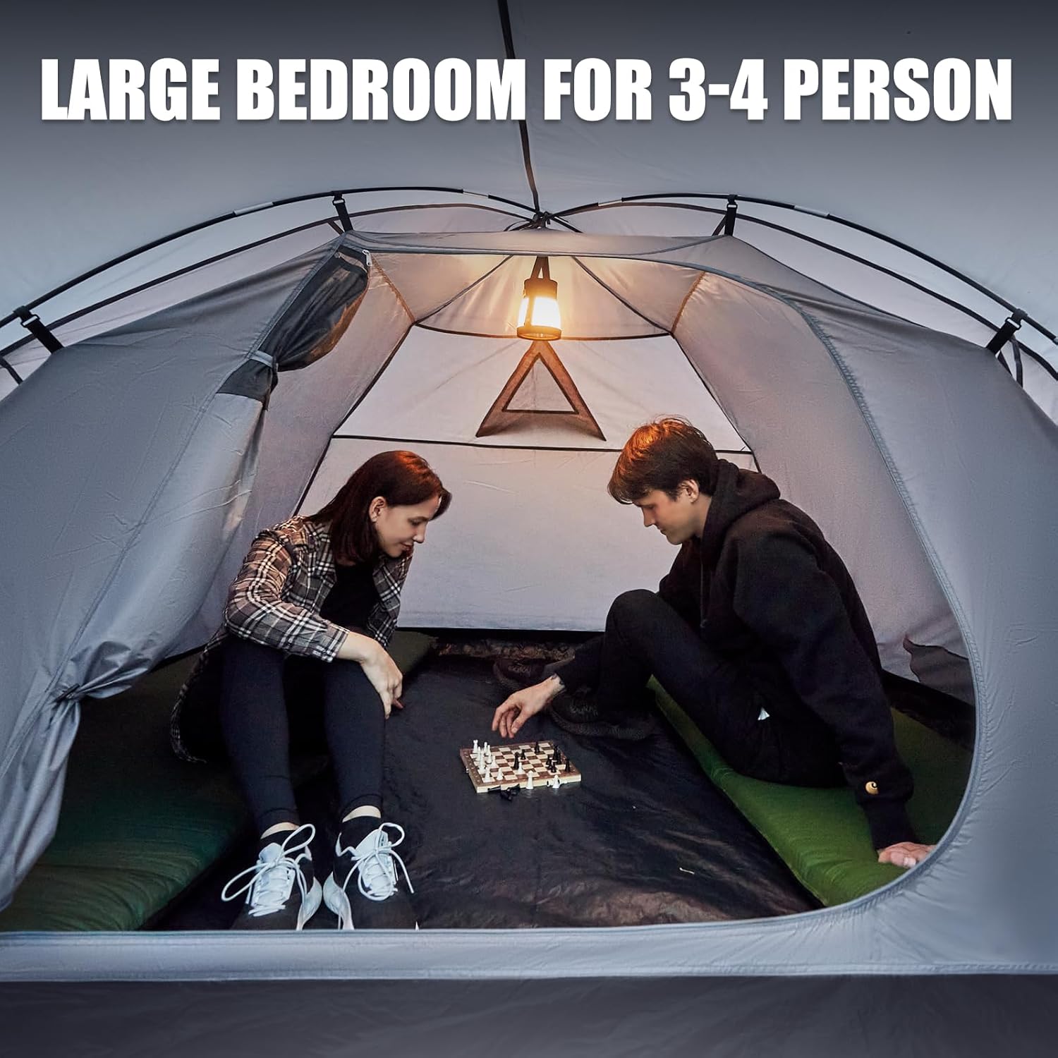 Thumbnail 6 de Portal 3-4 Man Tent with Porch: Lightweight Family Dome for 3–4