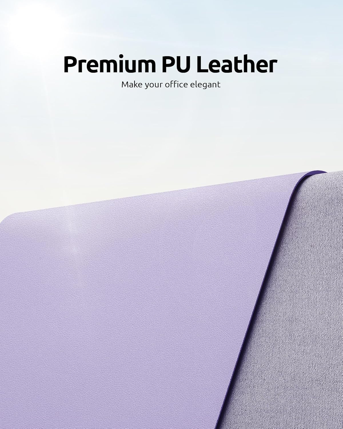 Thumbnail 1 de YSAGi Schreibtischunterlage 80x40 cm – Premium Leder Mauspad XXL in Lila