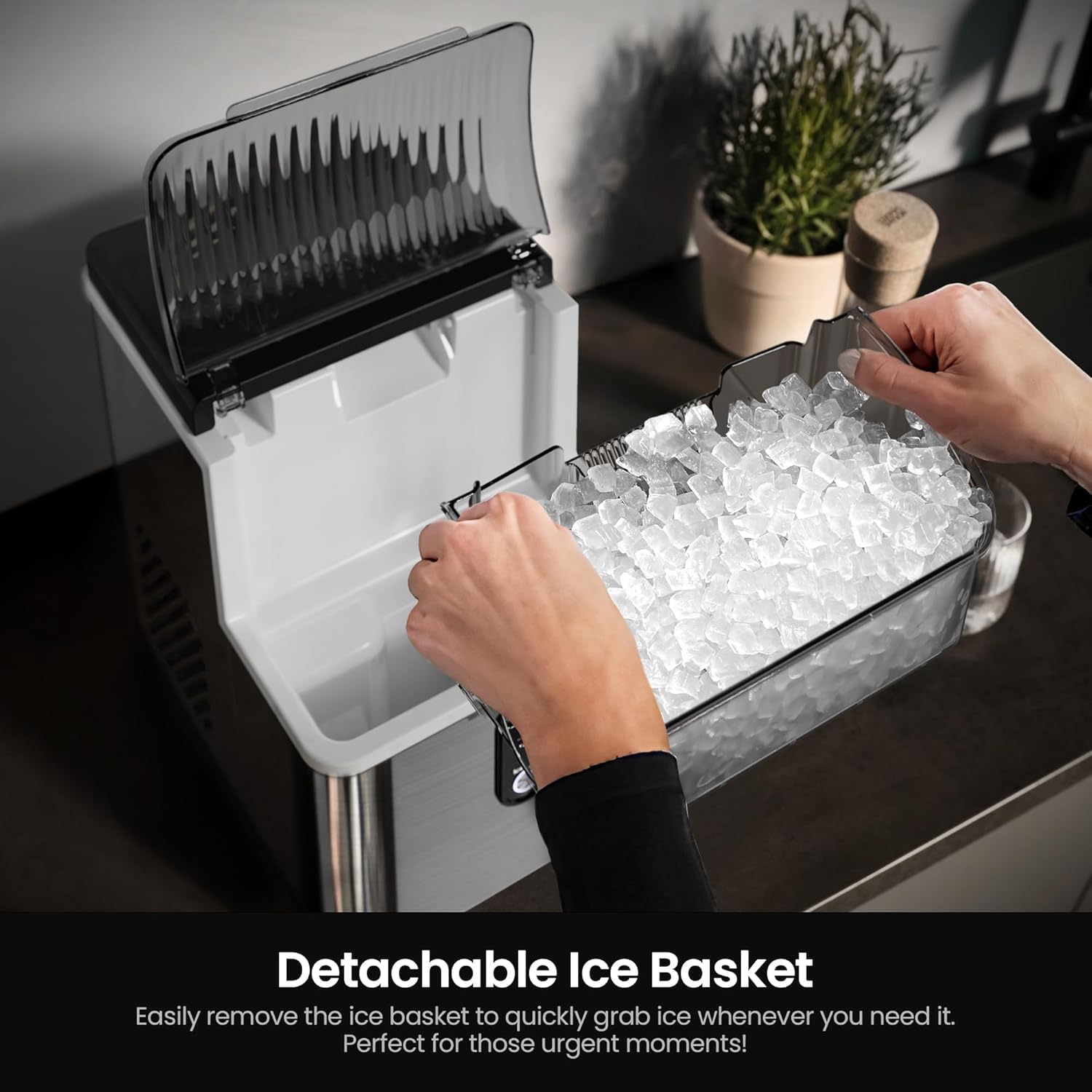 Detalle de Kismile Nugget Ice Maker Stainless Steel