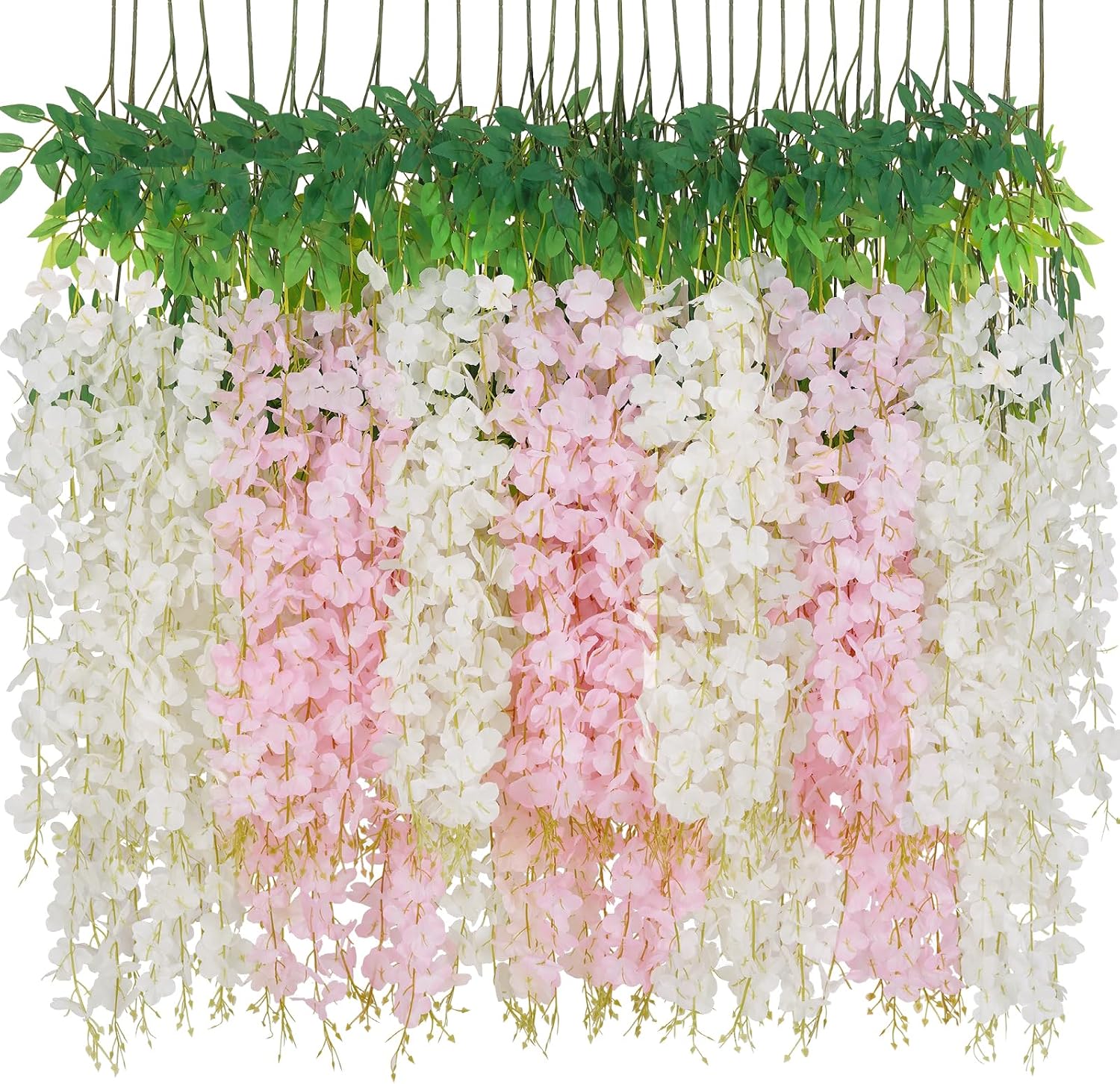 Thumbnail 6 de Waipfaru Artificial Wisteria Flowers, 12-Pack