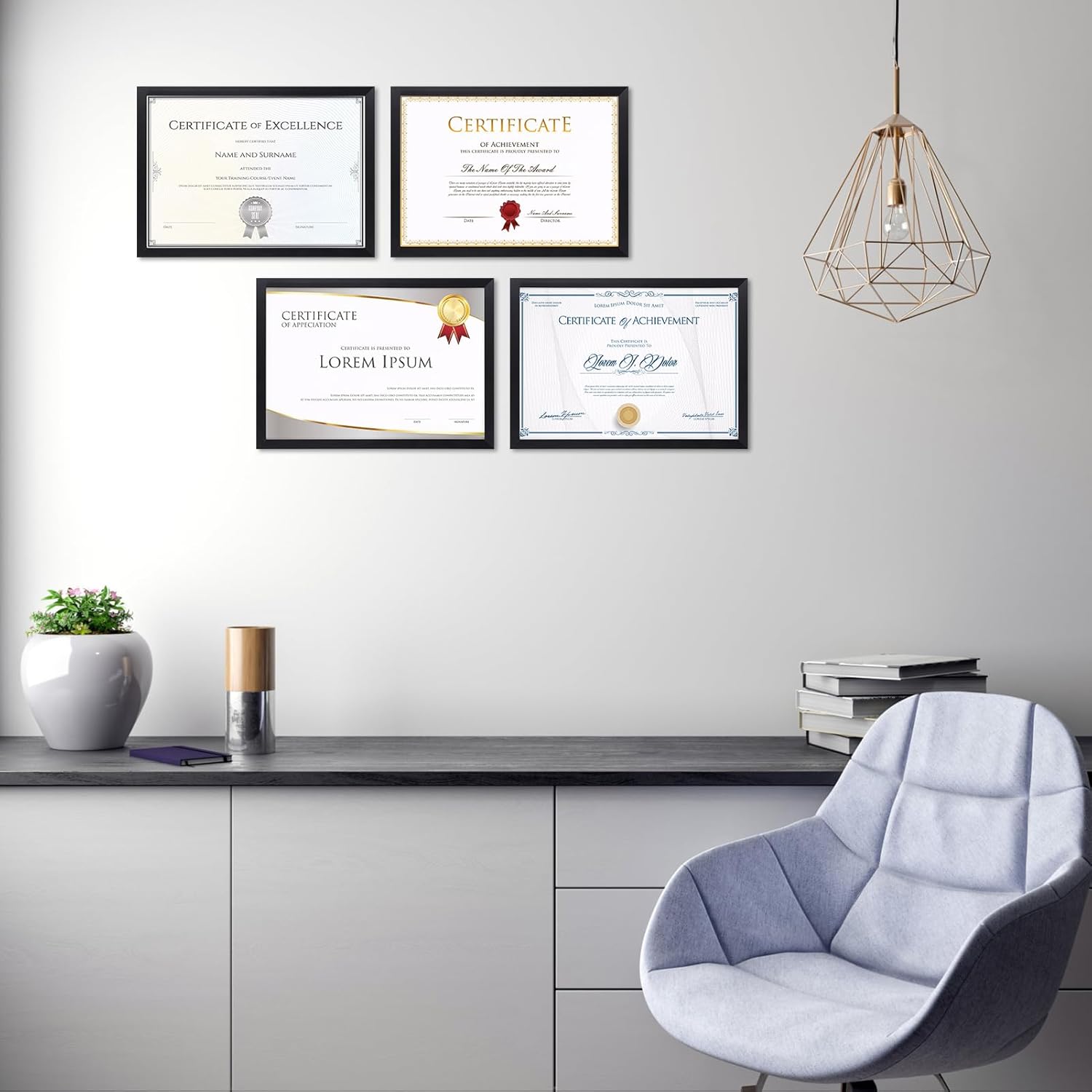 Thumbnail 3 de Giftgarden Cadre photo A4 noir 21×29,7 cm pour affichage vertical et horizontal
