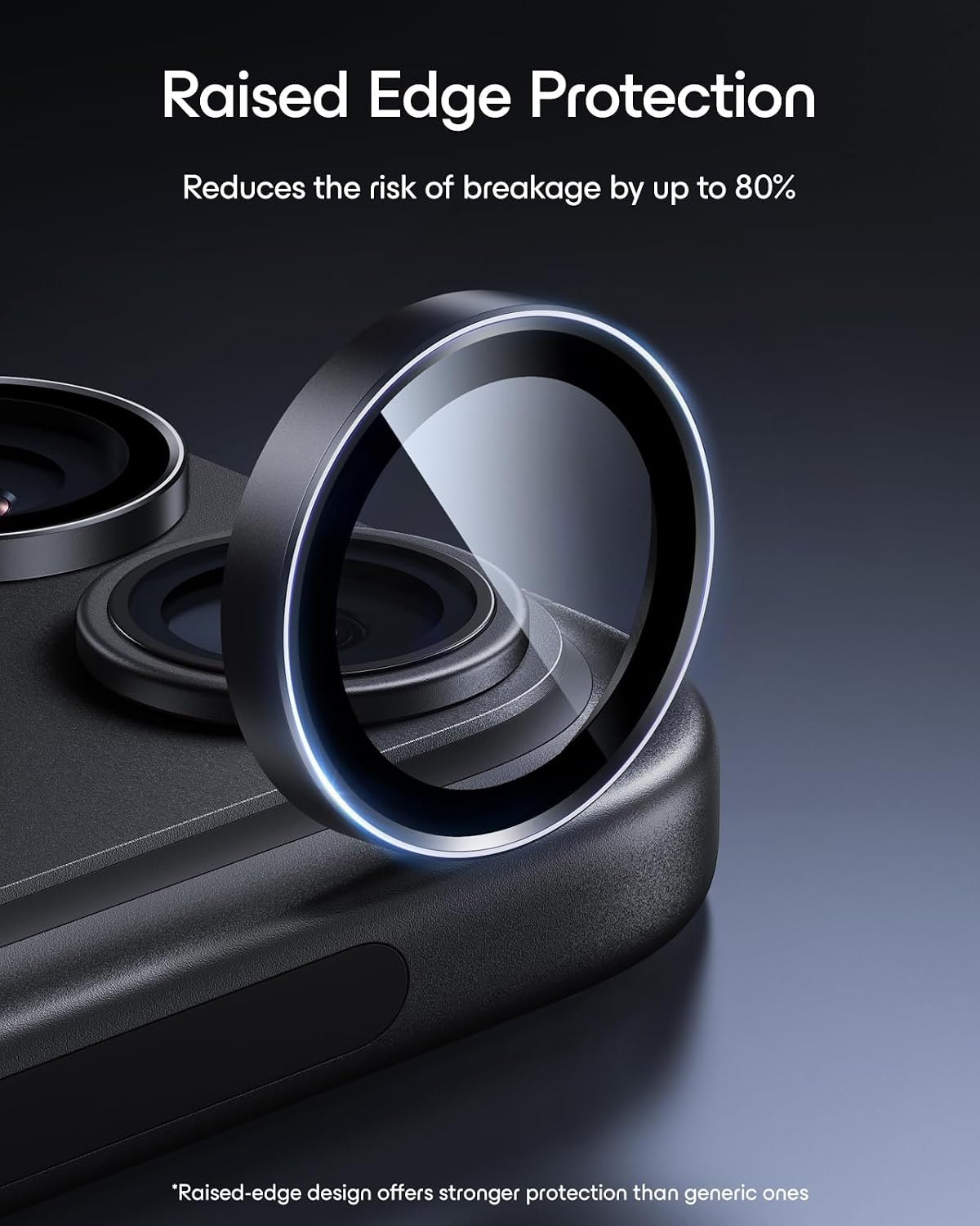 Detalle de ESR iPhone 18 Pro Max/18 Pro Camera Lens Protector, 9H Tempered Glass