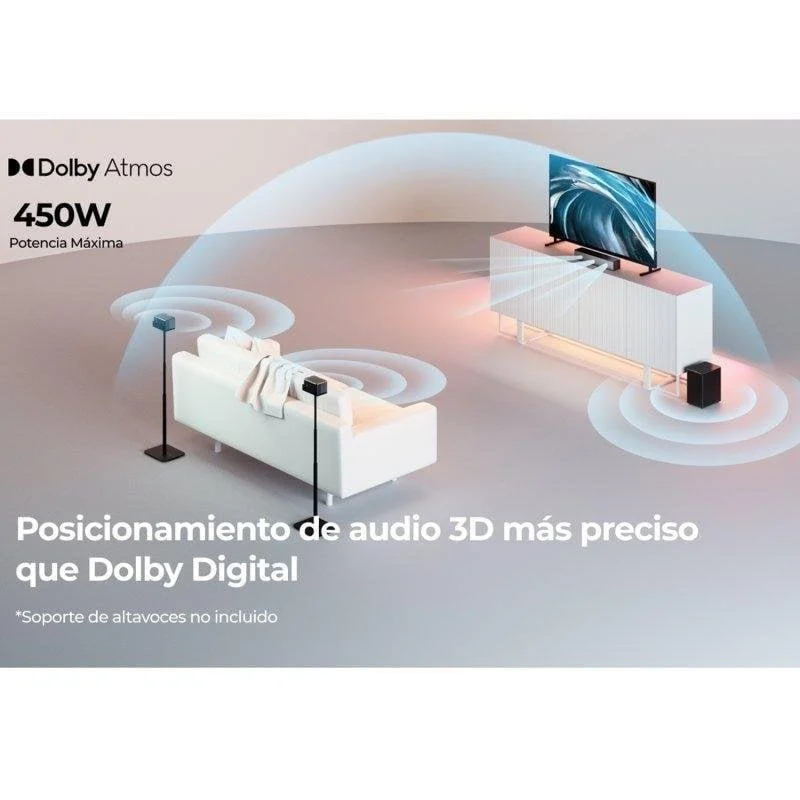 Thumbnail 1 de Barra de Sonido Ultimea Poseidon M4T 5.1 con Subwoofer inalámbrico y 2 Altavoces traseros