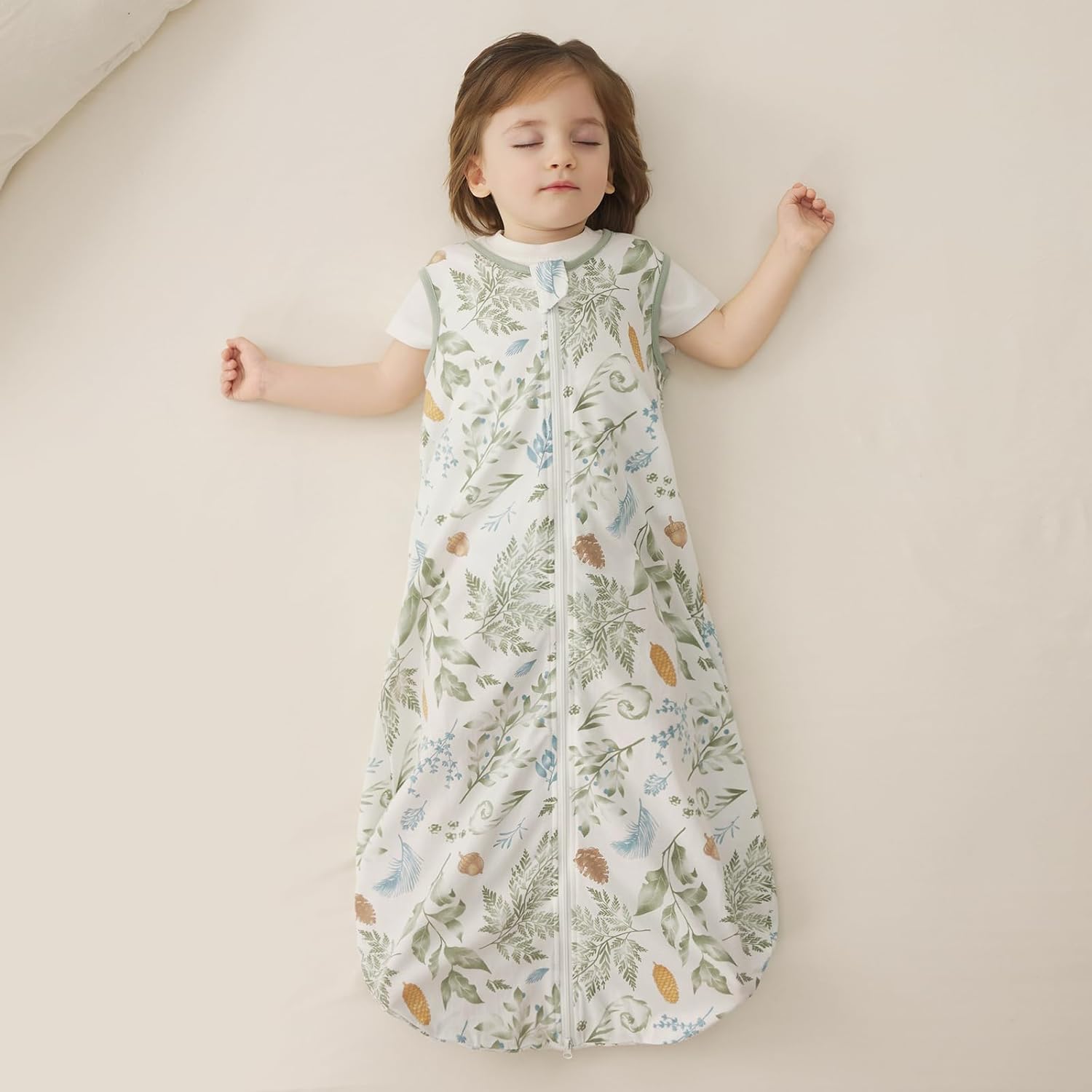Thumbnail 6 de LULUMONKEY 0.5 Tog Baby Summer Sleeping Bag (18-36 Months) in Forest