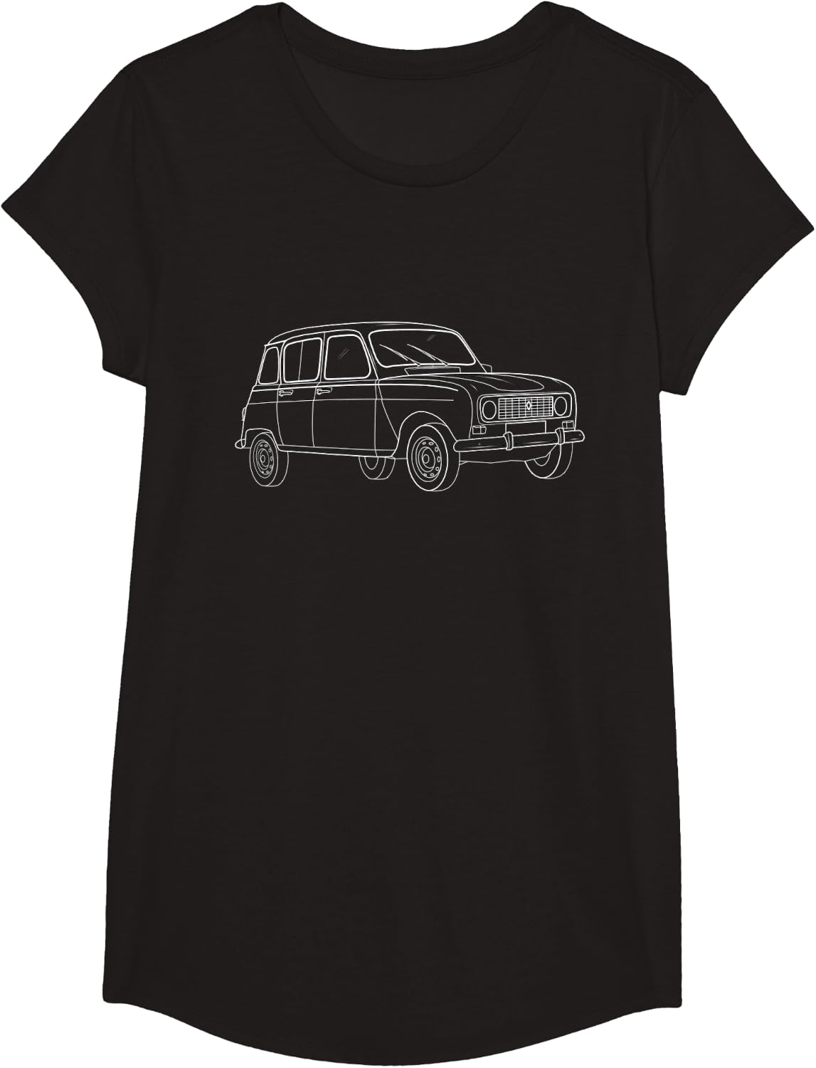Detalle de R4 Voiture Classique de France T-Shirt – Nostalgie et coupe classique