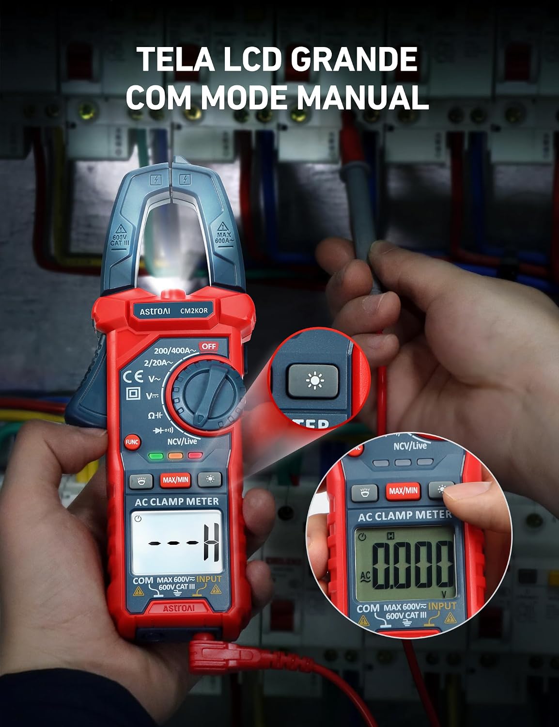 Detalle de AstroAI Clamp Meter 2000 Counts