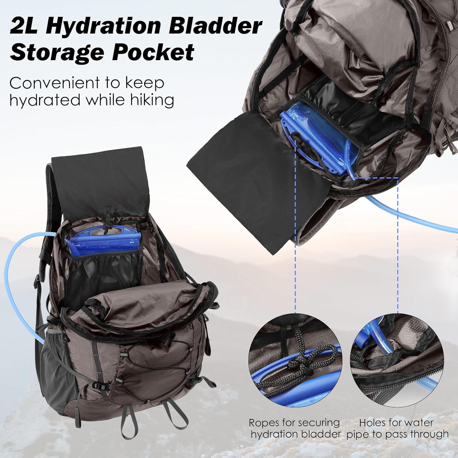 Thumbnail 3 de MoKo 40L Hiking Backpack: a practical large-capacity daypack for outdoors