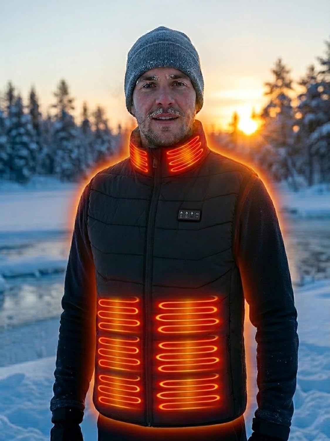 Detalle de Techstuph Heated Vest for Men and Women, 26 Heating Zones, Dual Power