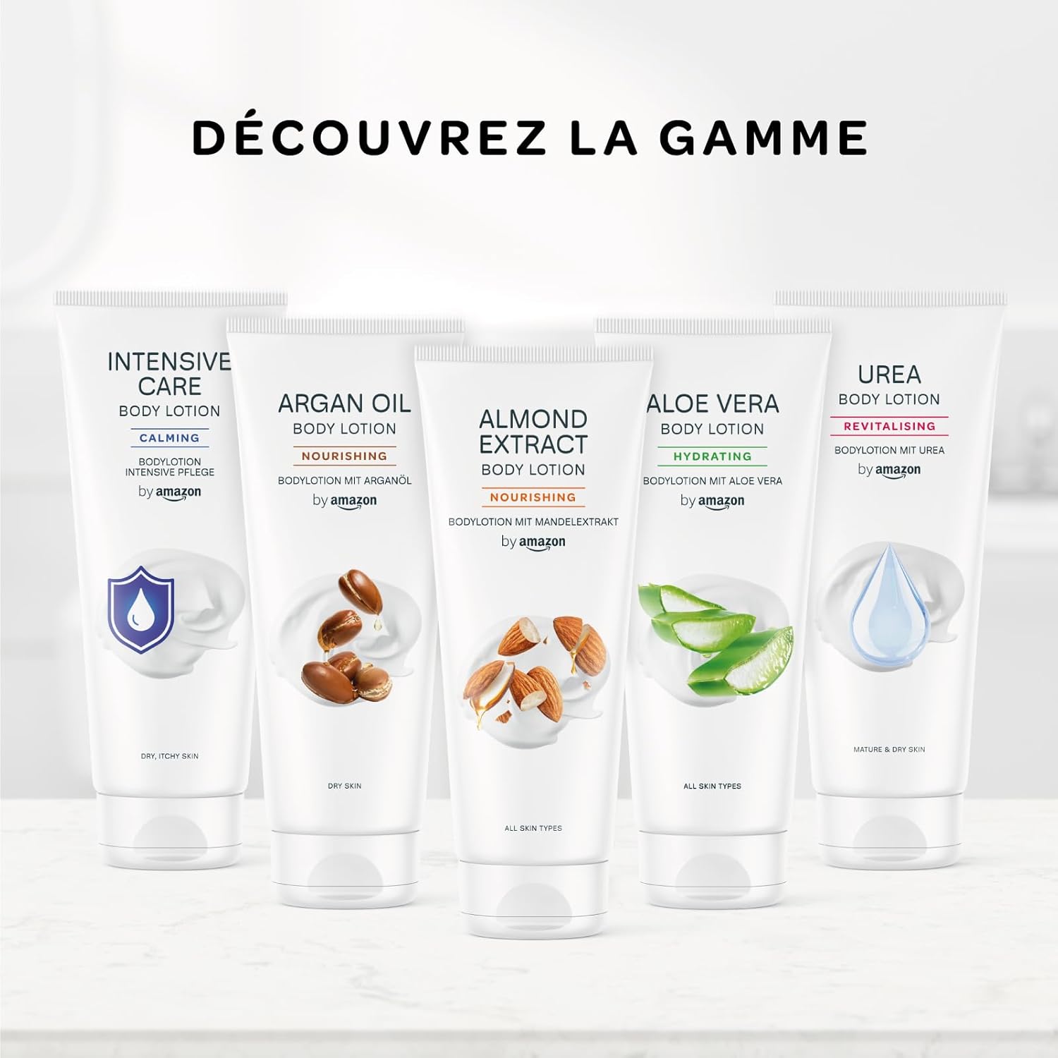 Detalle de Lotion pour le corps à l'aloe vera 2 x 250 ml – by Amazon