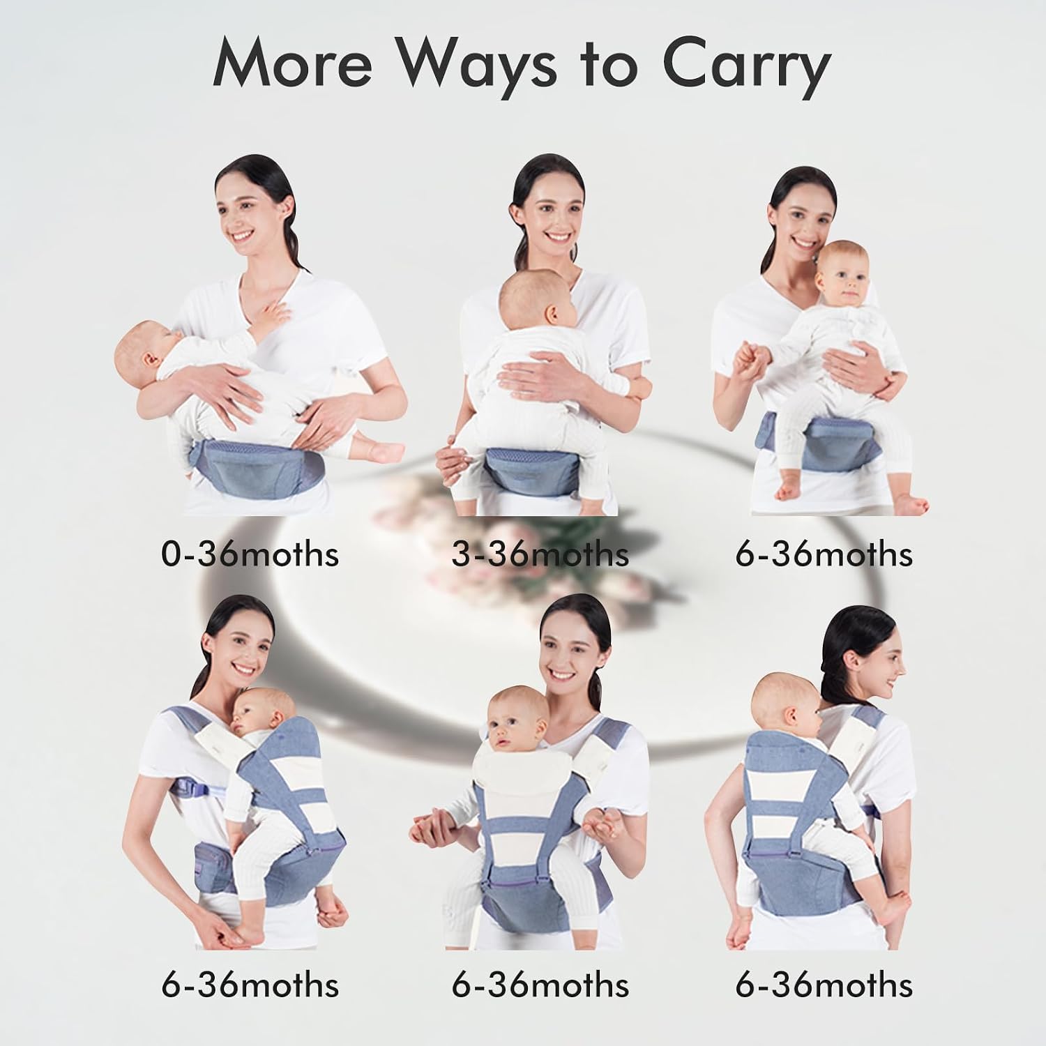 Thumbnail 5 de Bellababy Babytrage All-In-One Neugeborene ab Geburt 3 Tragepositionen